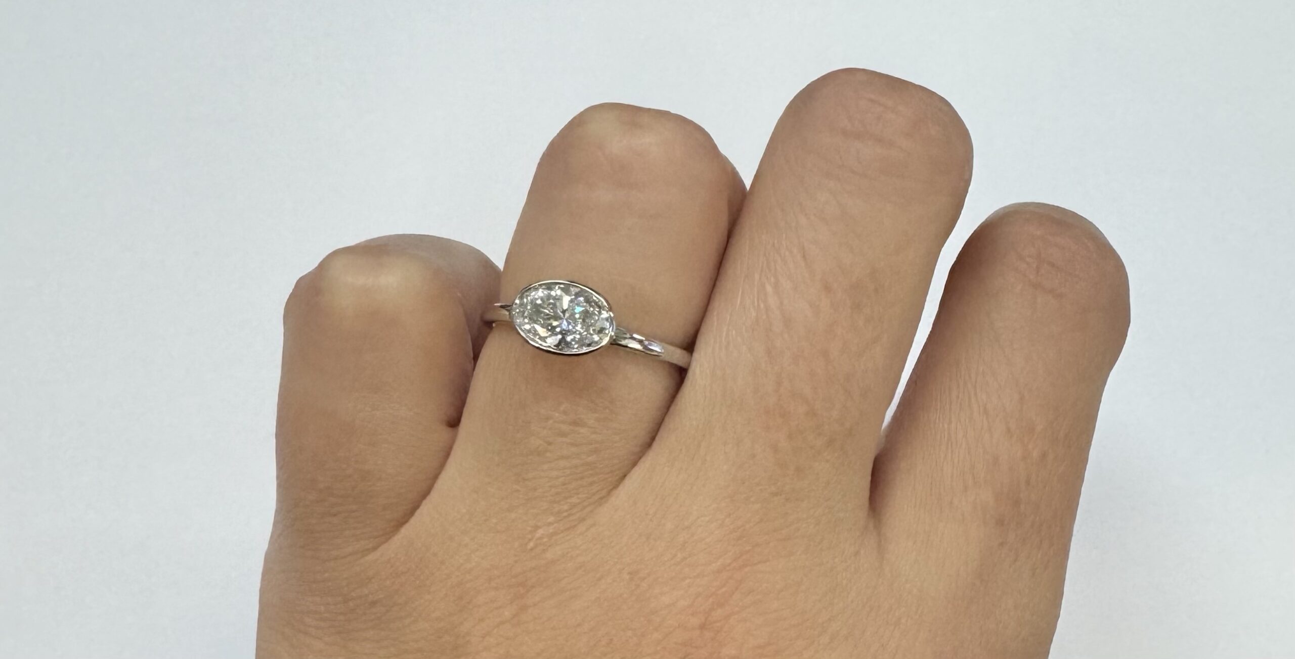 14k White Gold Genuine 1.08 Cttw Lab Grown Bezel Set Diamond Ring - Image 24