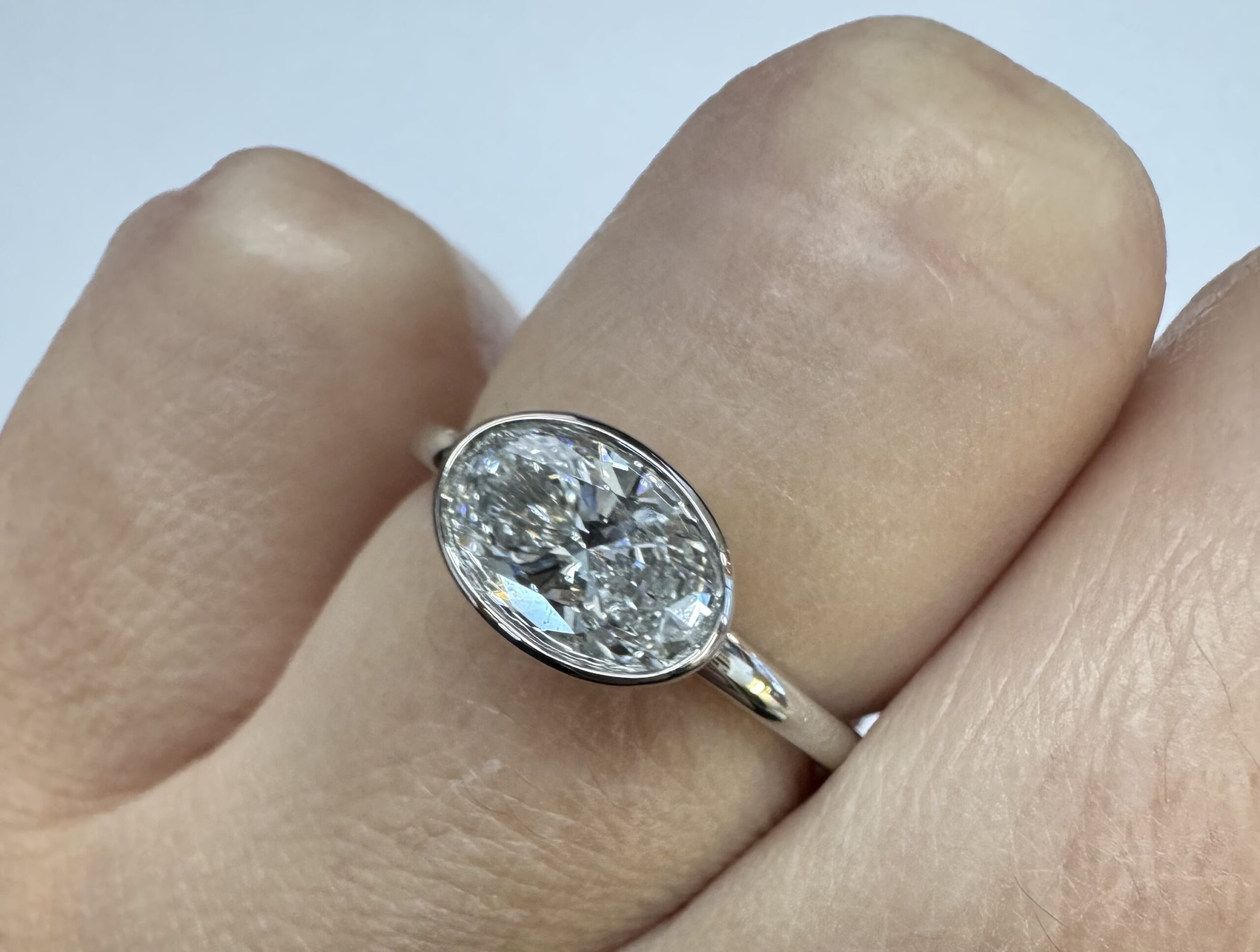 14k White Gold Genuine 1.08 Cttw Lab Grown Bezel Set Diamond Ring - Image 27