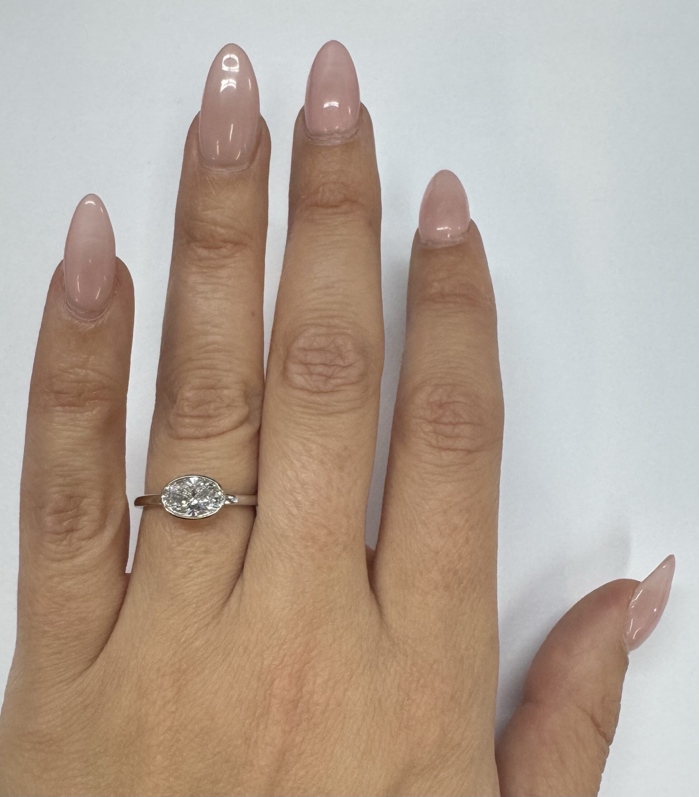 14k White Gold Genuine 1.08 Cttw Lab Grown Bezel Set Diamond Ring - Image 30