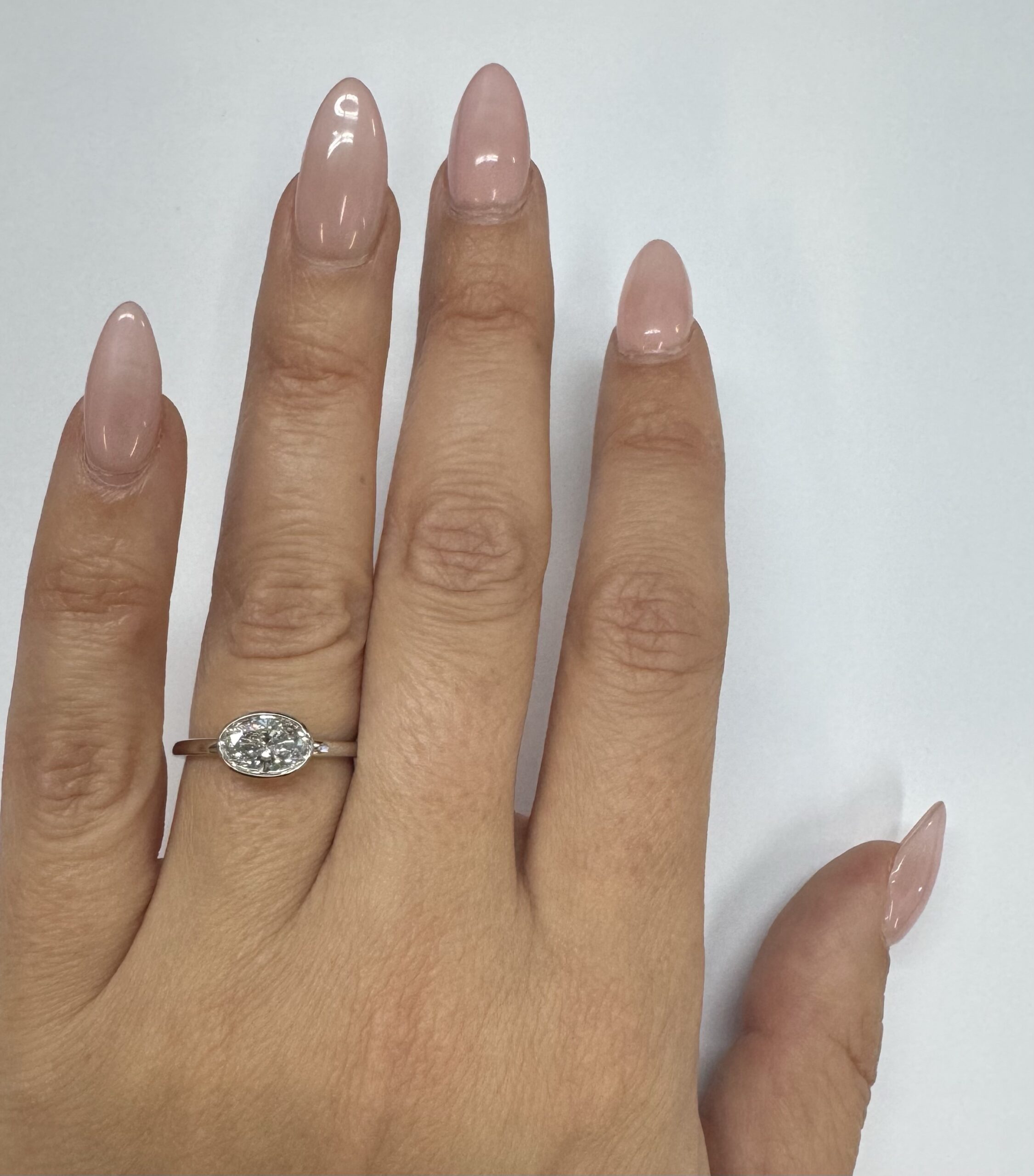 14k White Gold Genuine 1.08 Cttw Lab Grown Bezel Set Diamond Ring - Image 31