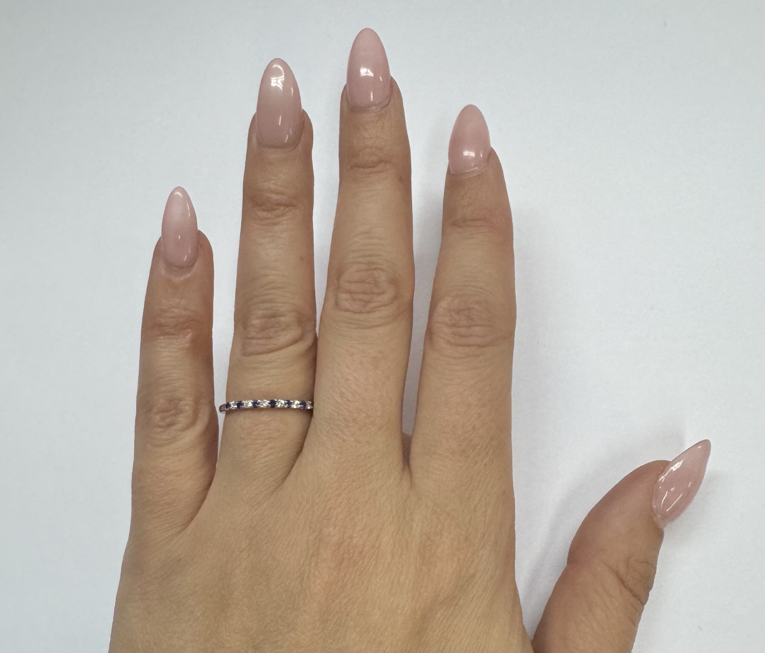 14k White Gold Genuine .16 Cttw Sapphire & .11 Cttw Genuine Diamond Band - Image 28