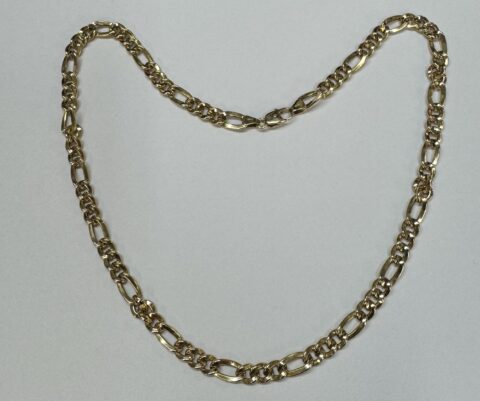 Vintage 14k Yellow Gold 6 mm, 18" Figaro Chain