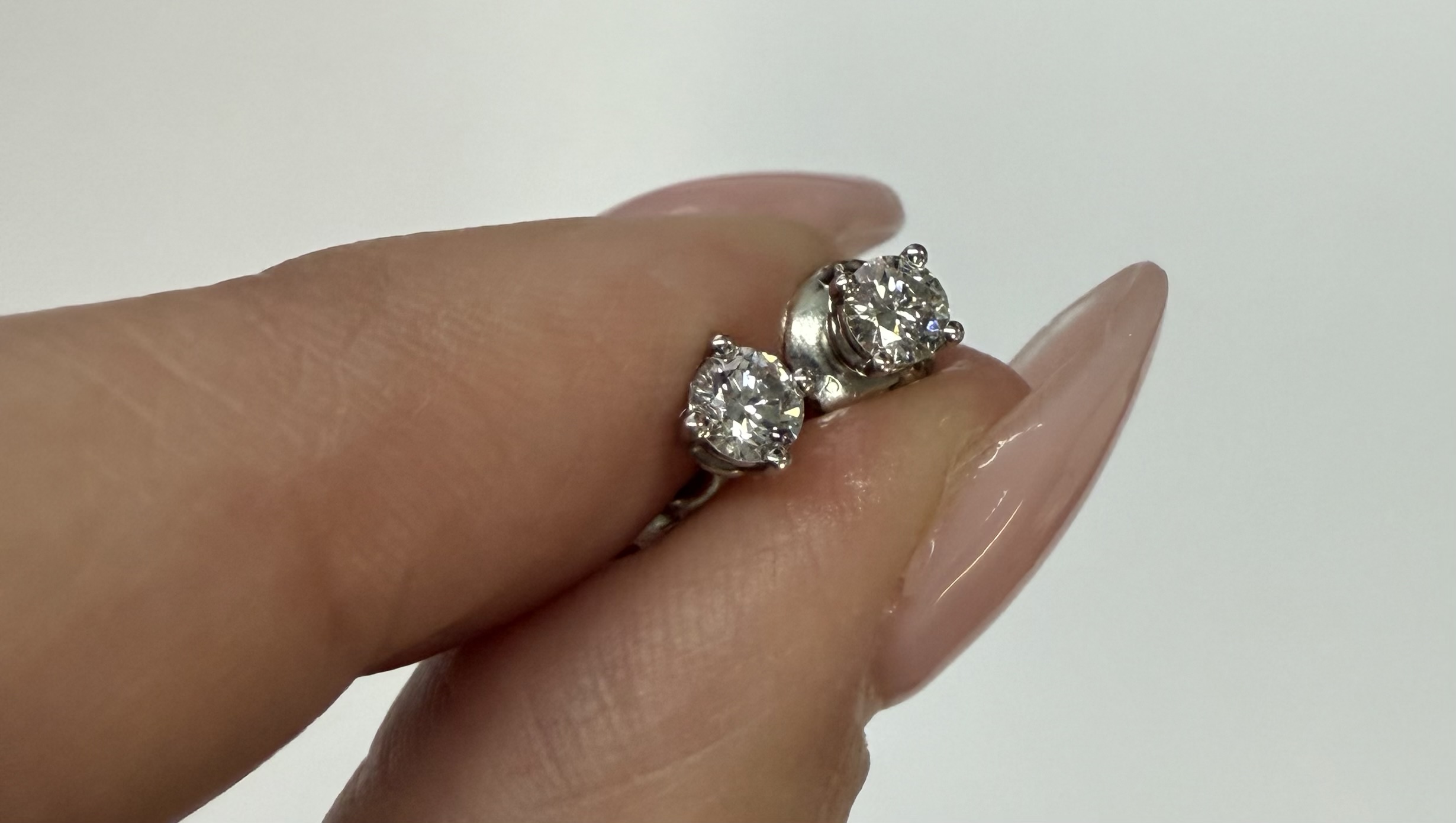 Authentic Tiffany & Co. Platinum Genuine .68 Cttw Round Brilliant Cut Diamond Screw Back Earrings - Image 4