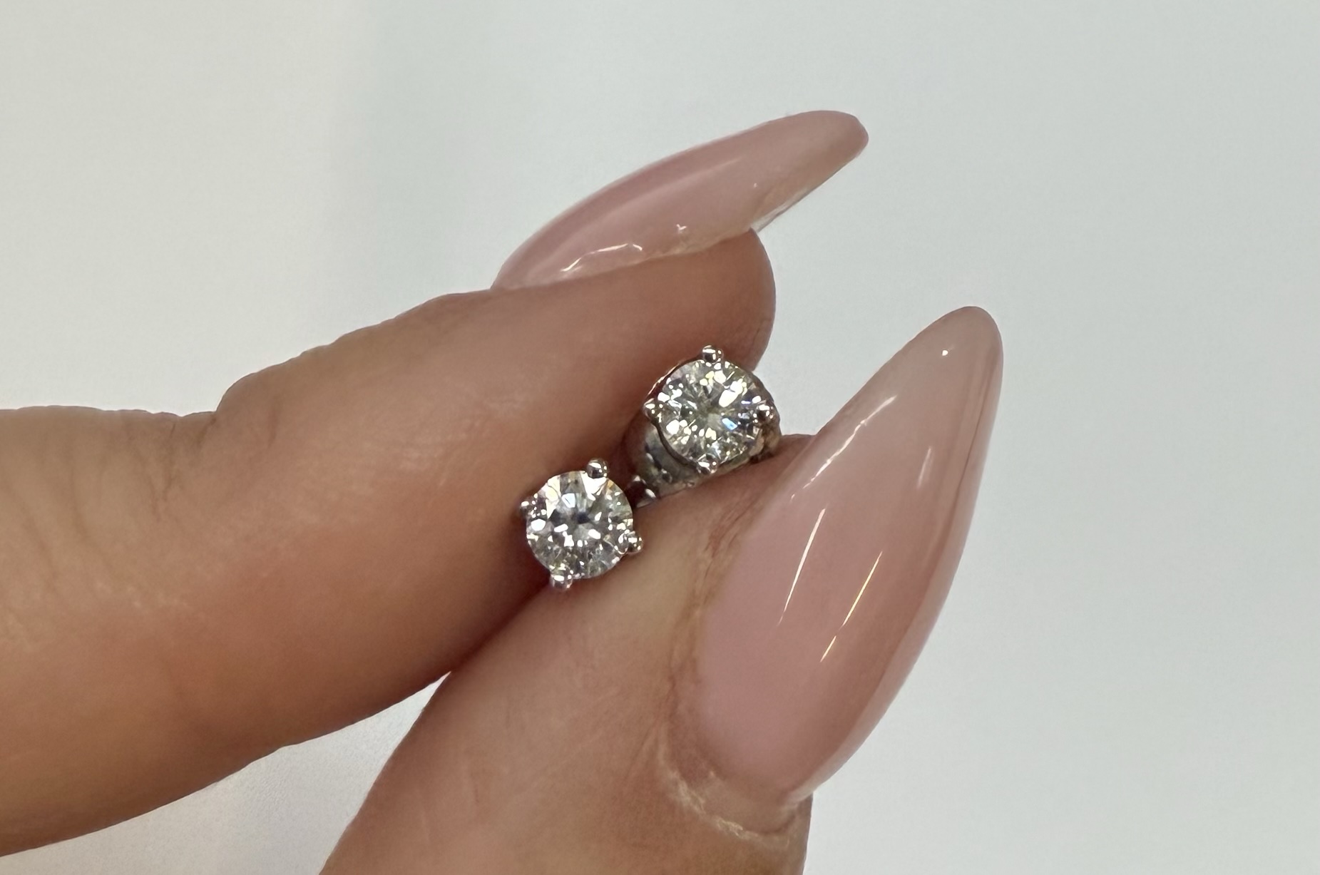 Authentic Tiffany & Co. Platinum Genuine .68 Cttw Round Brilliant Cut Diamond Screw Back Earrings - Image 10