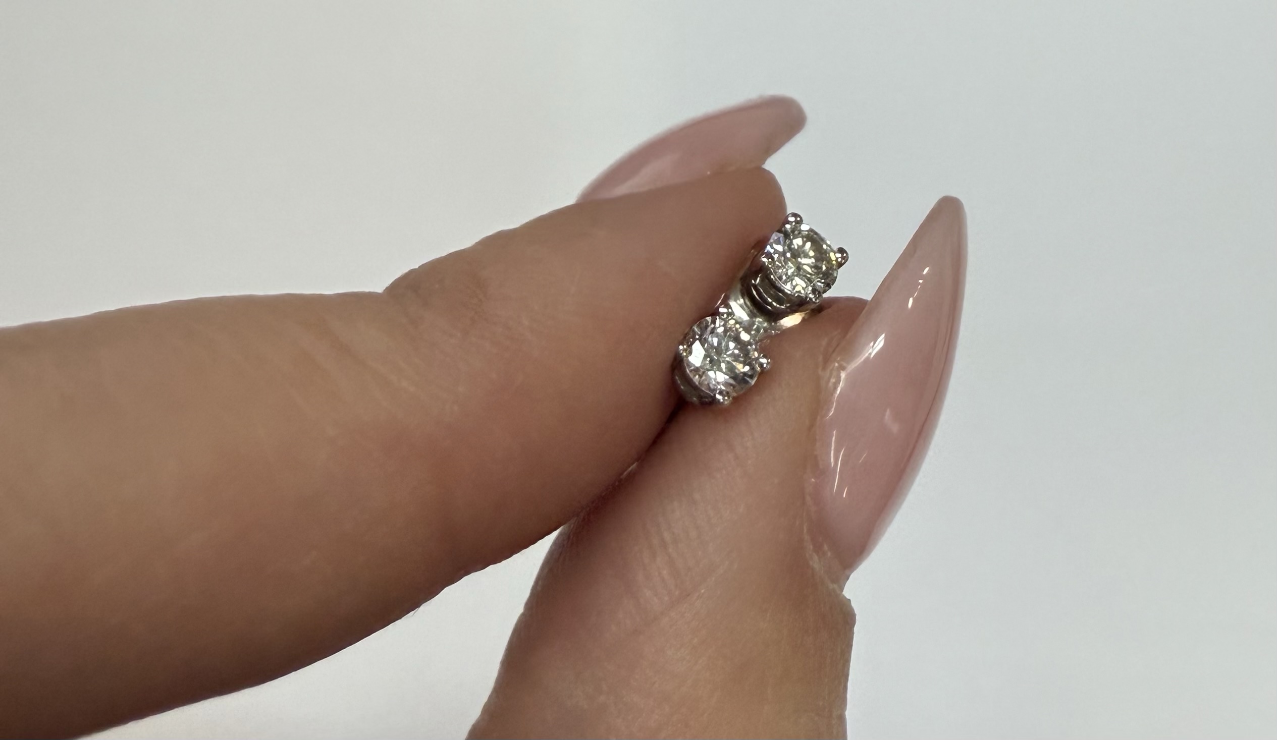 Authentic Tiffany & Co. Platinum Genuine .68 Cttw Round Brilliant Cut Diamond Screw Back Earrings - Image 11