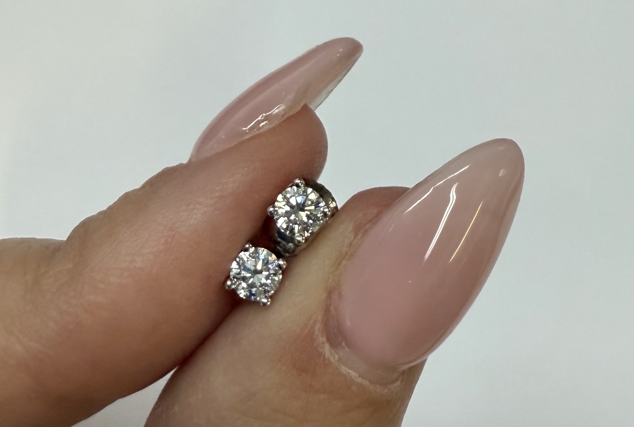 Authentic Tiffany & Co. Platinum Genuine .68 Cttw Round Brilliant Cut Diamond Screw Back Earrings - Image 14