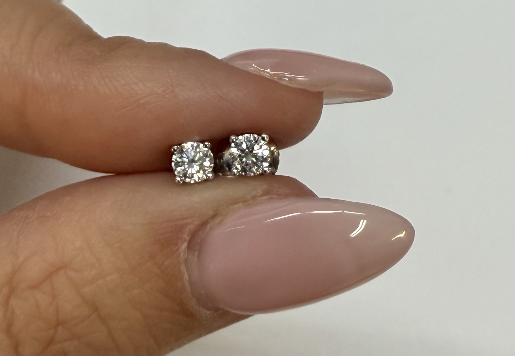 Authentic Tiffany & Co. Platinum Genuine .68 Cttw Round Brilliant Cut Diamond Screw Back Earrings - Image 16