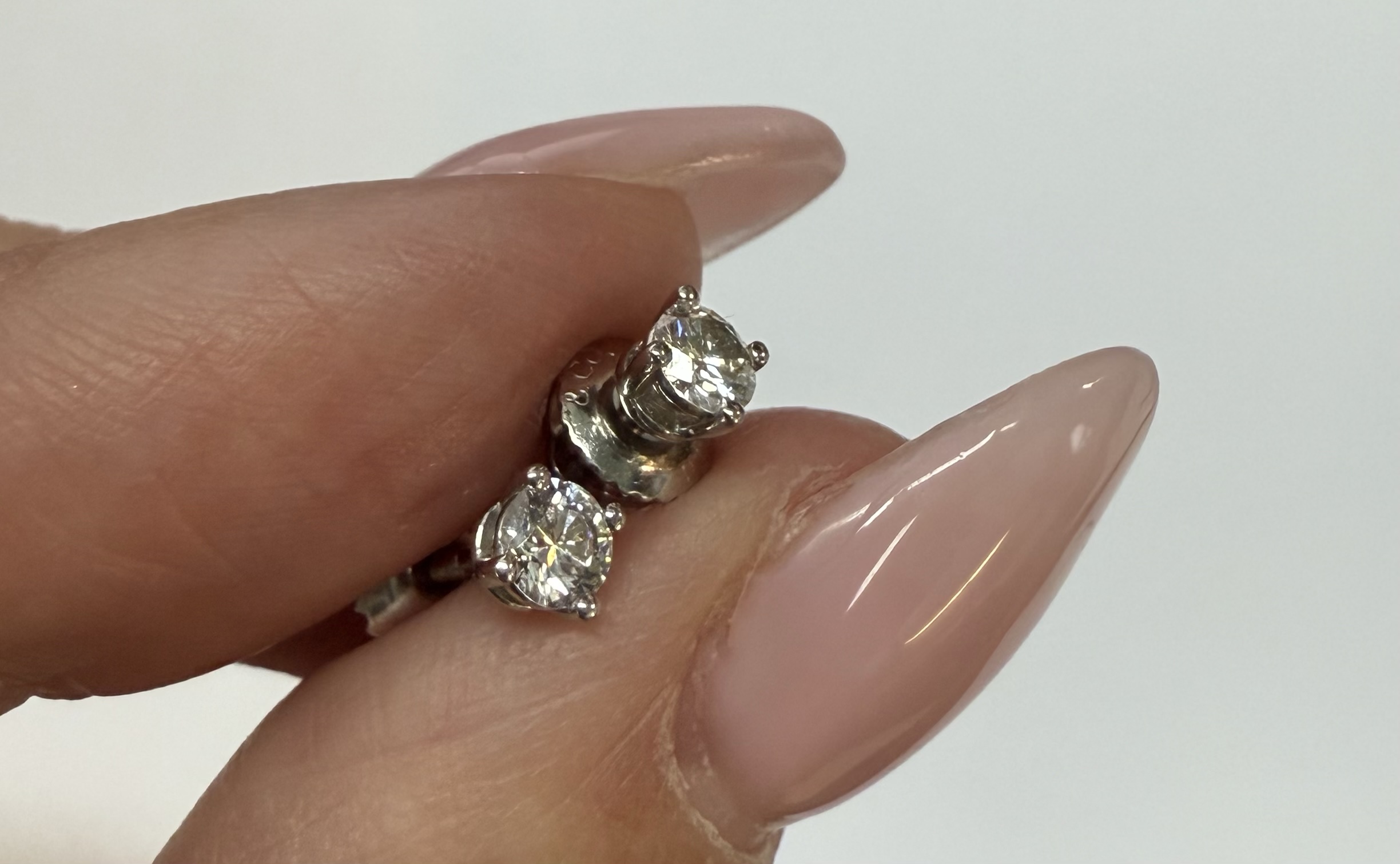 Authentic Tiffany & Co. Platinum Genuine .68 Cttw Round Brilliant Cut Diamond Screw Back Earrings - Image 19