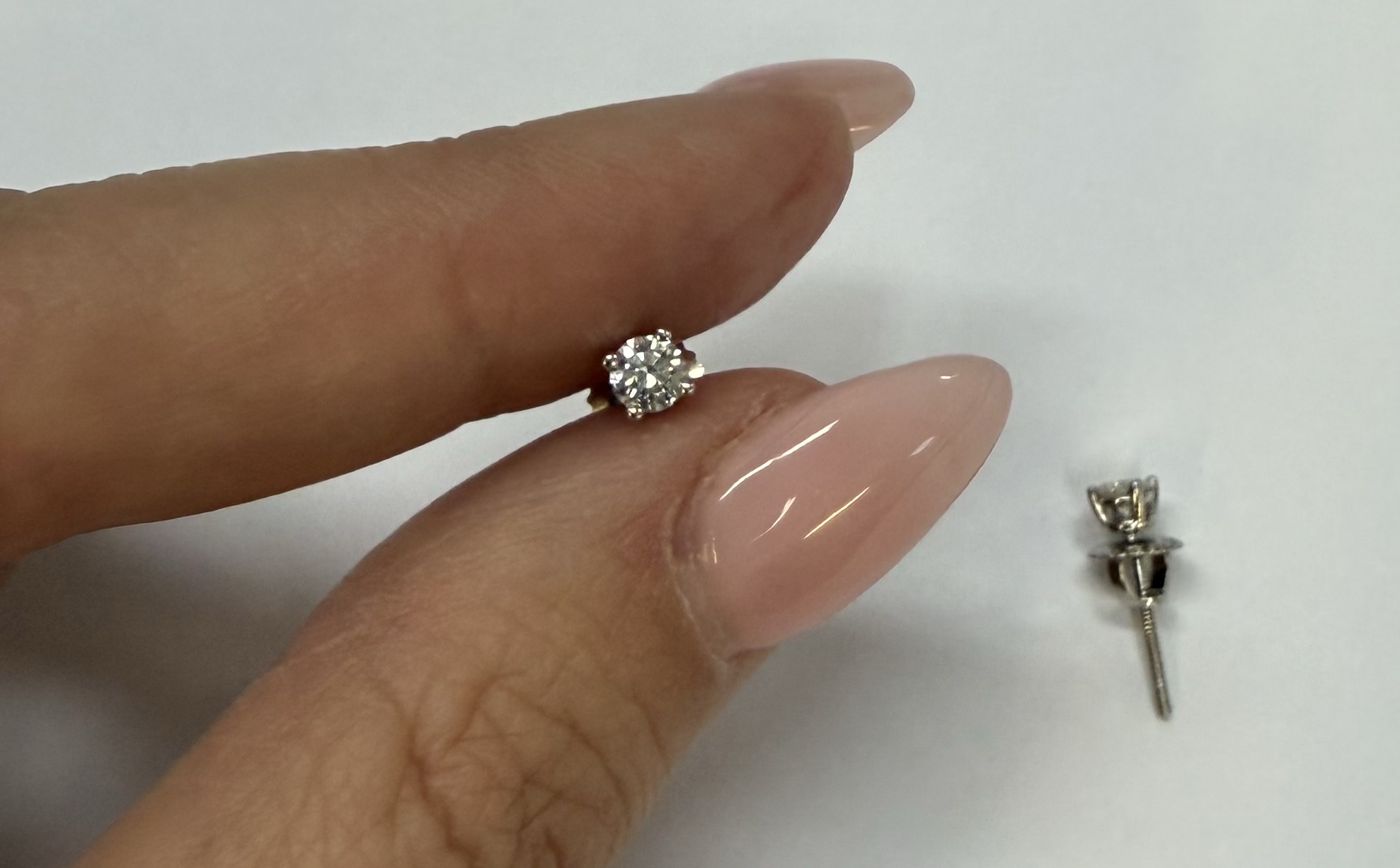 Authentic Tiffany & Co. Platinum Genuine .68 Cttw Round Brilliant Cut Diamond Screw Back Earrings - Image 22