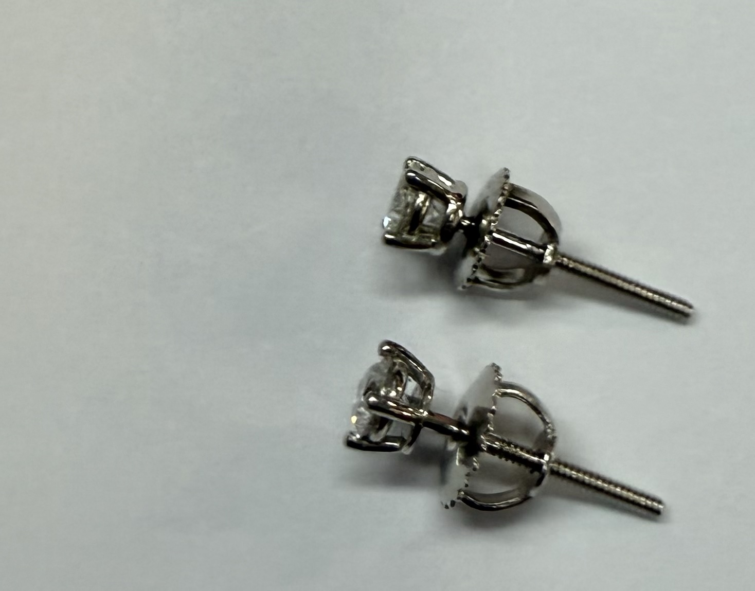 Authentic Tiffany & Co. Platinum Genuine .68 Cttw Round Brilliant Cut Diamond Screw Back Earrings - Image 25