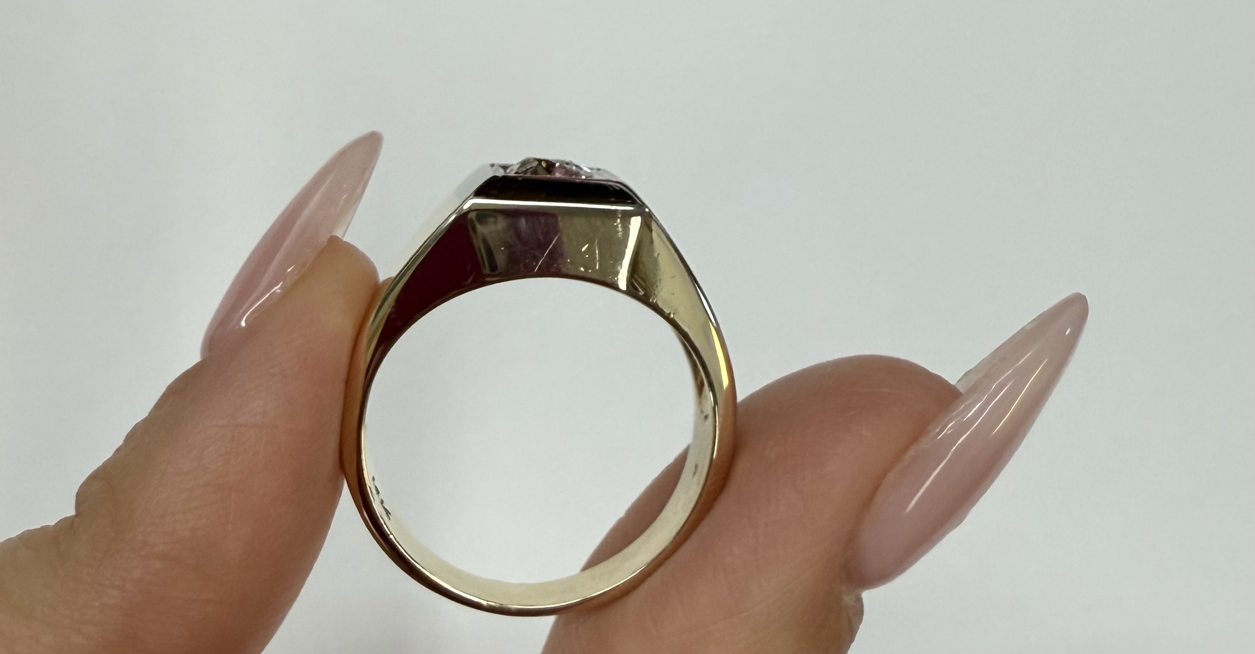 Men's Antique 14k Yellow Gold Genuine .45 Cttw Diamond Ring - Image 12