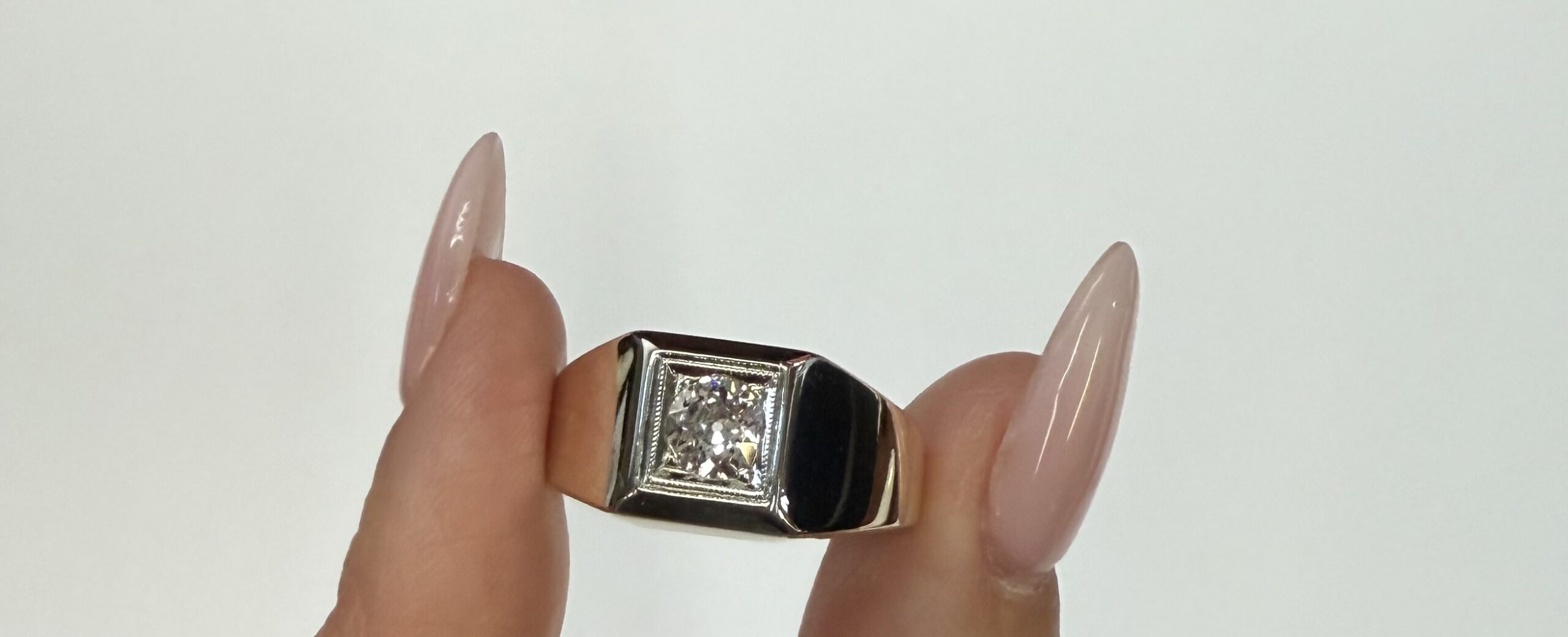 Men's Antique 14k Yellow Gold Genuine .45 Cttw Diamond Ring - Image 16