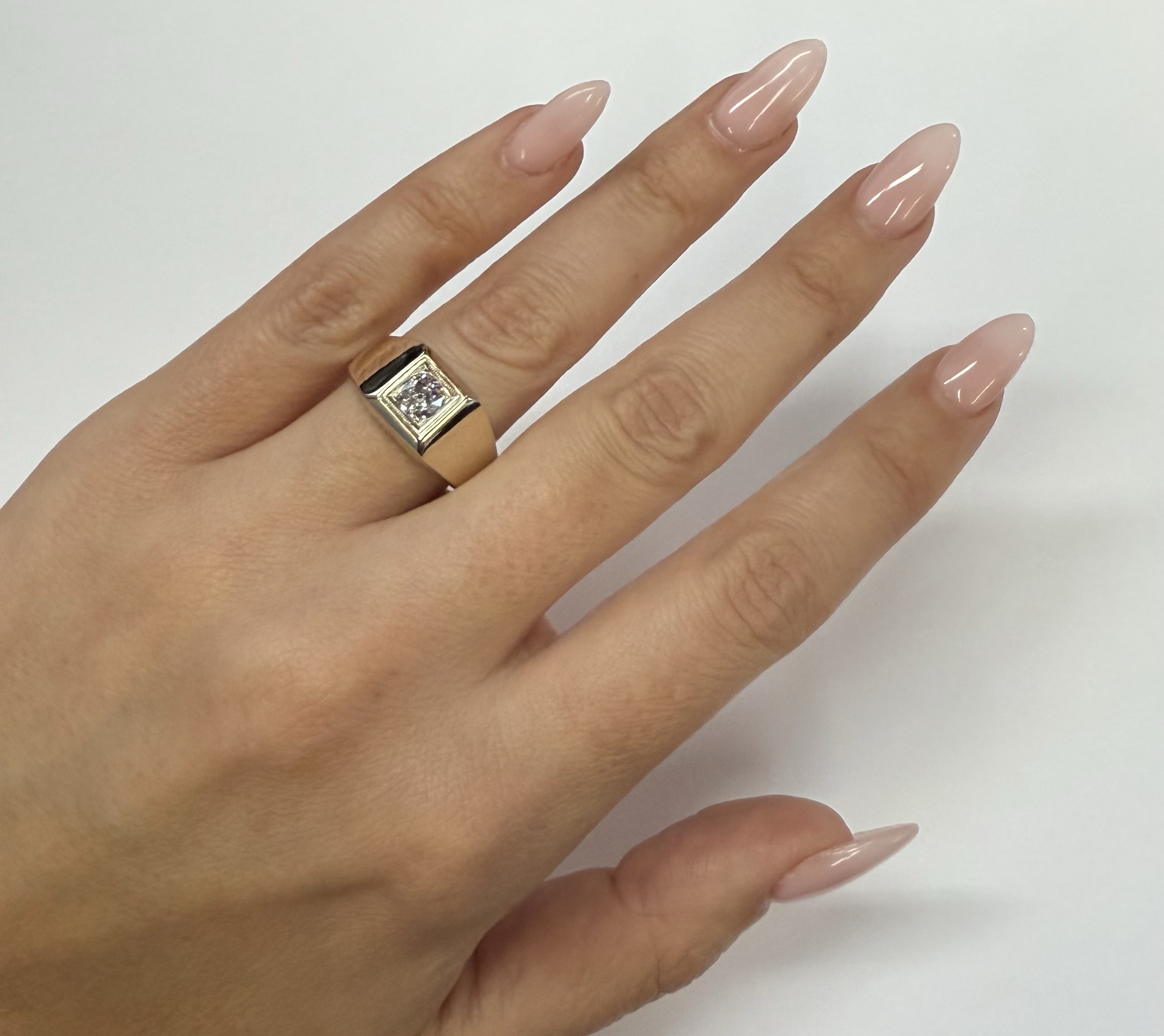 Men's Antique 14k Yellow Gold Genuine .45 Cttw Diamond Ring - Image 23