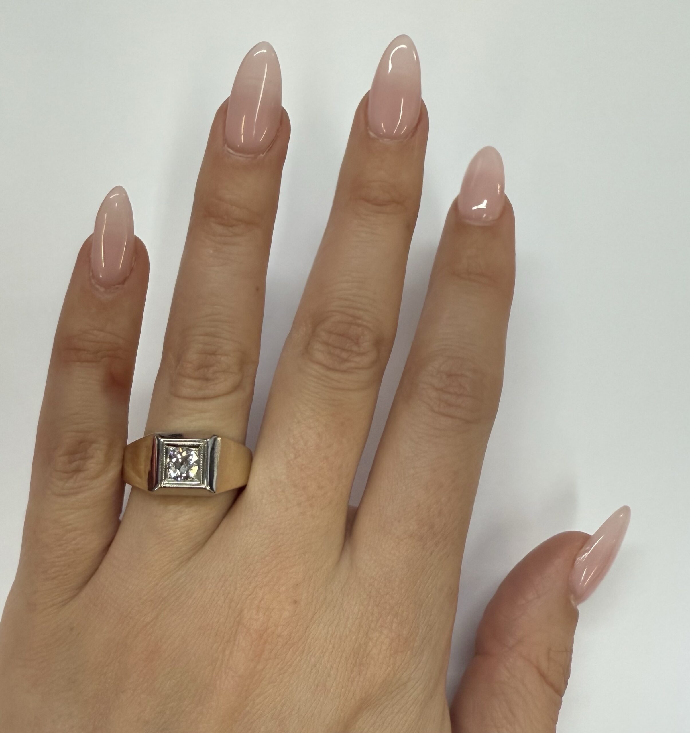 Men's Antique 14k Yellow Gold Genuine .45 Cttw Diamond Ring - Image 25