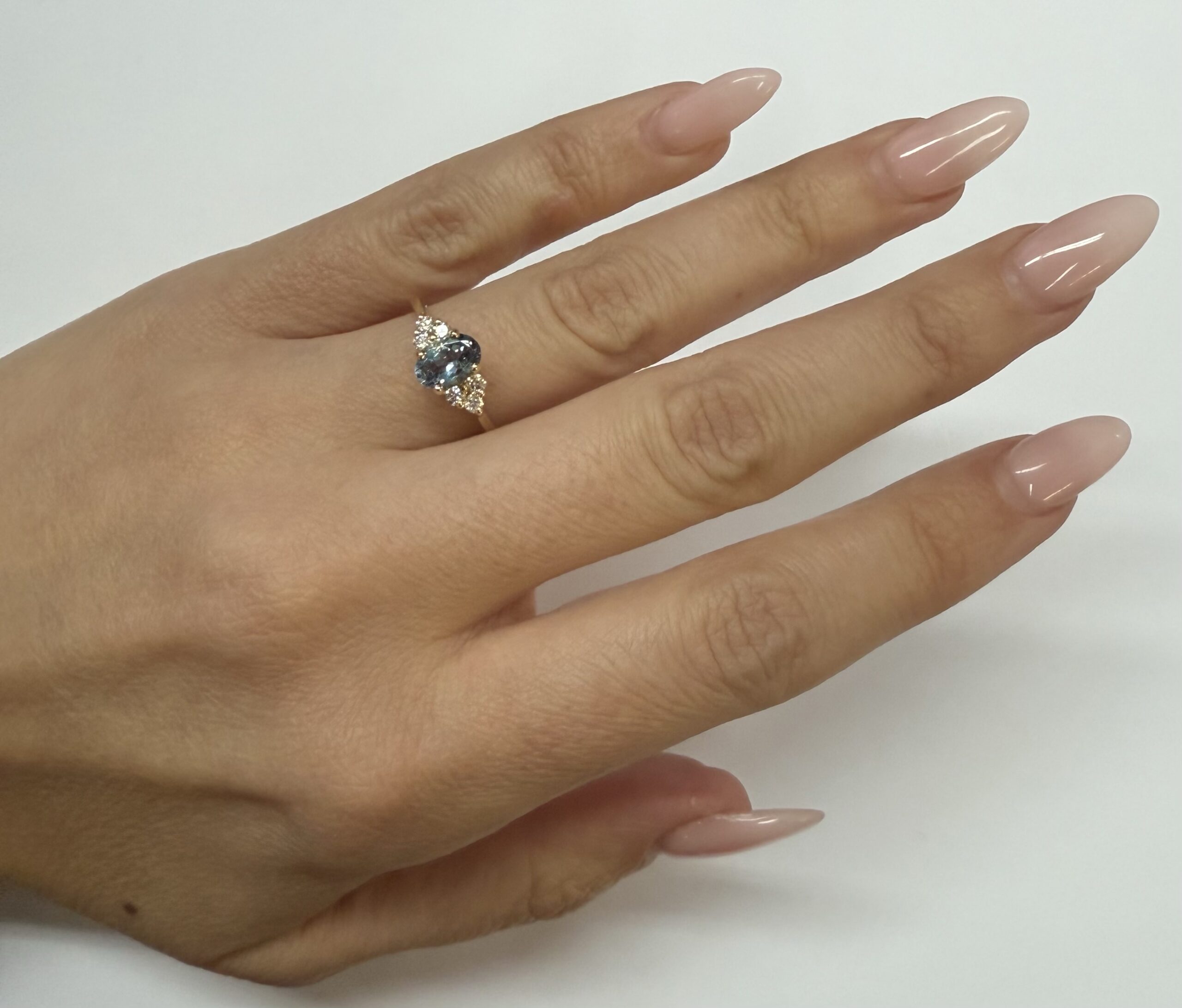 14k Yellow Gold Genuine .79 Cttw Aquamarine & Diamond Ring - Image 18