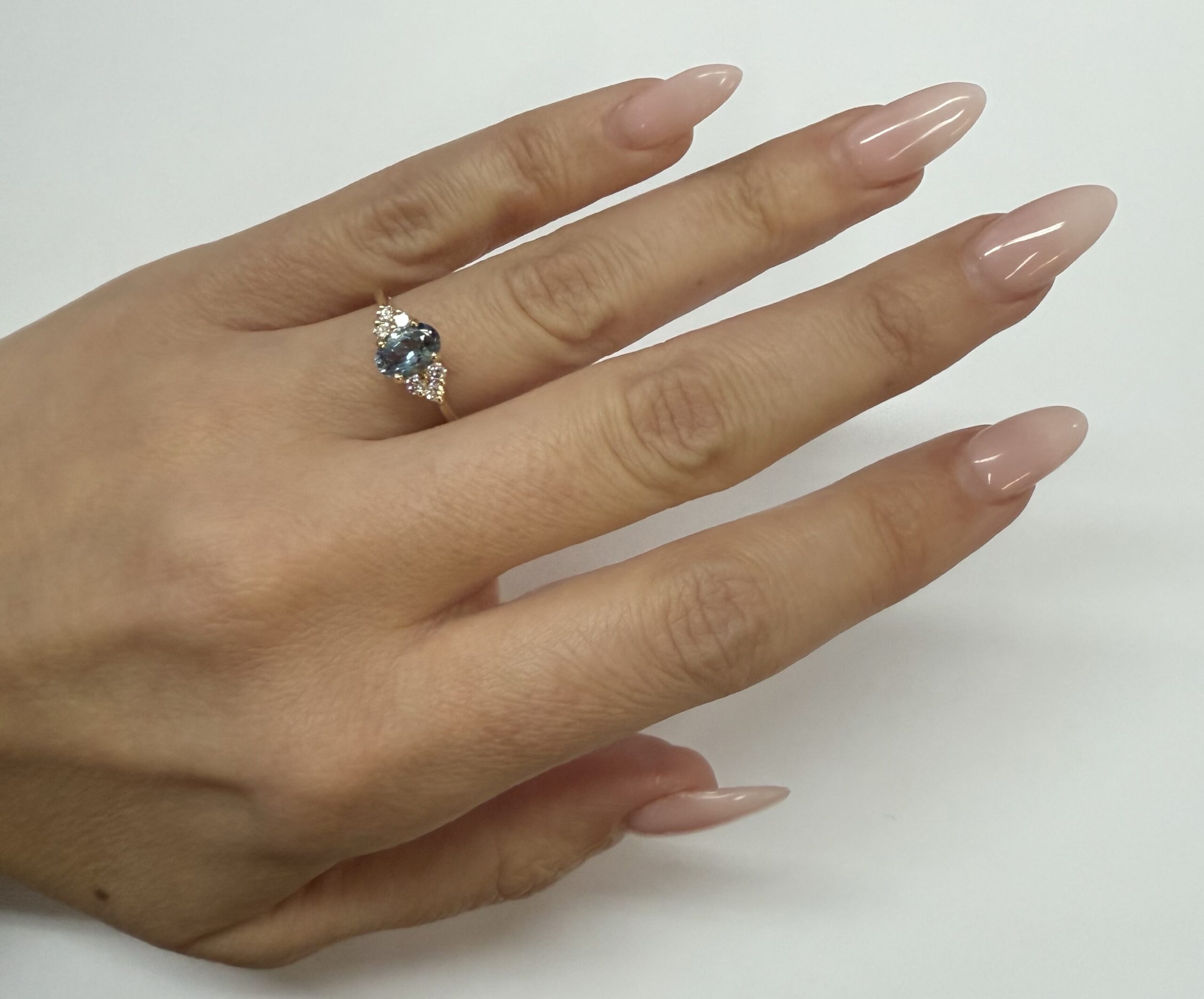 14k Yellow Gold Genuine .79 Cttw Aquamarine & Diamond Ring - Image 19