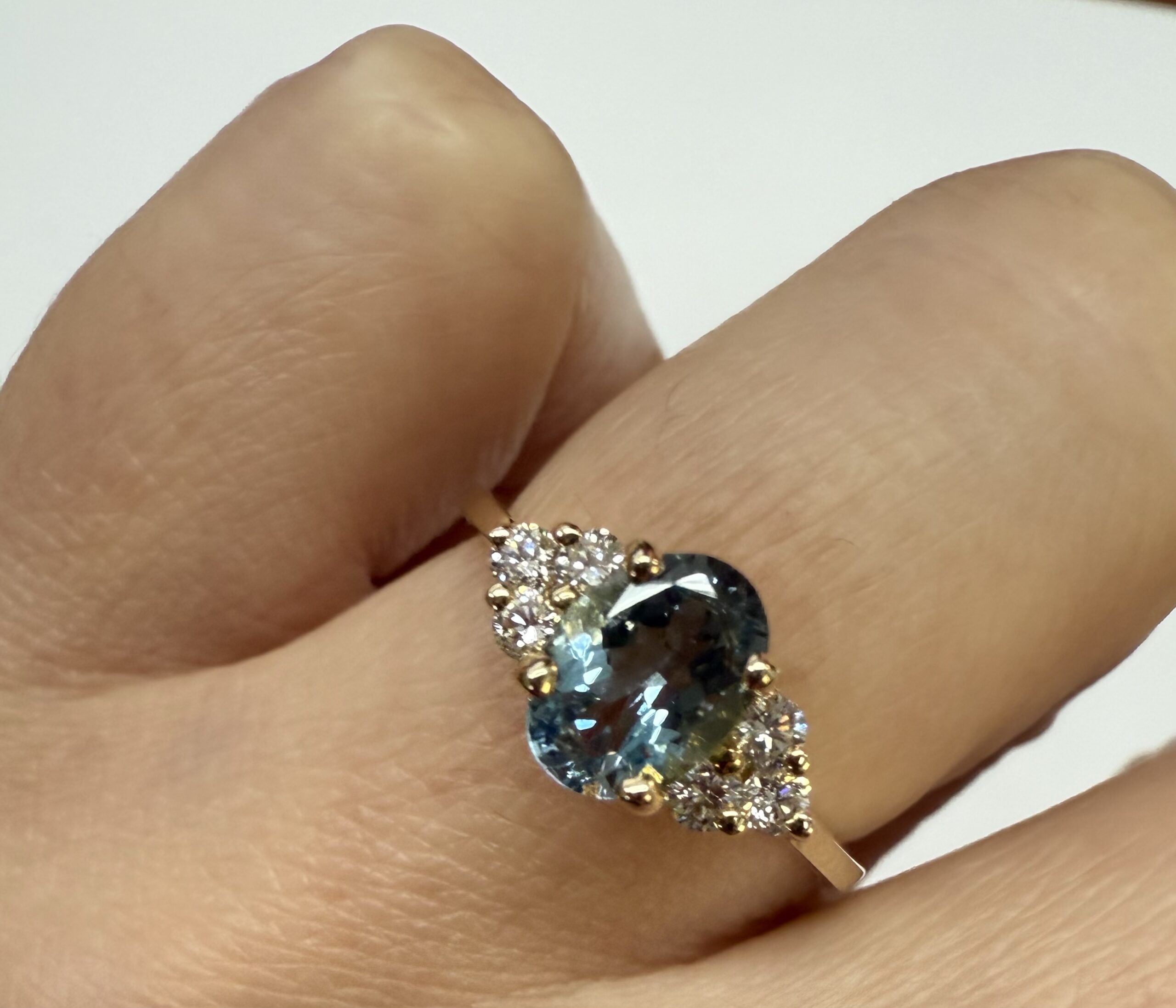 14k Yellow Gold Genuine .79 Cttw Aquamarine & Diamond Ring - Image 22