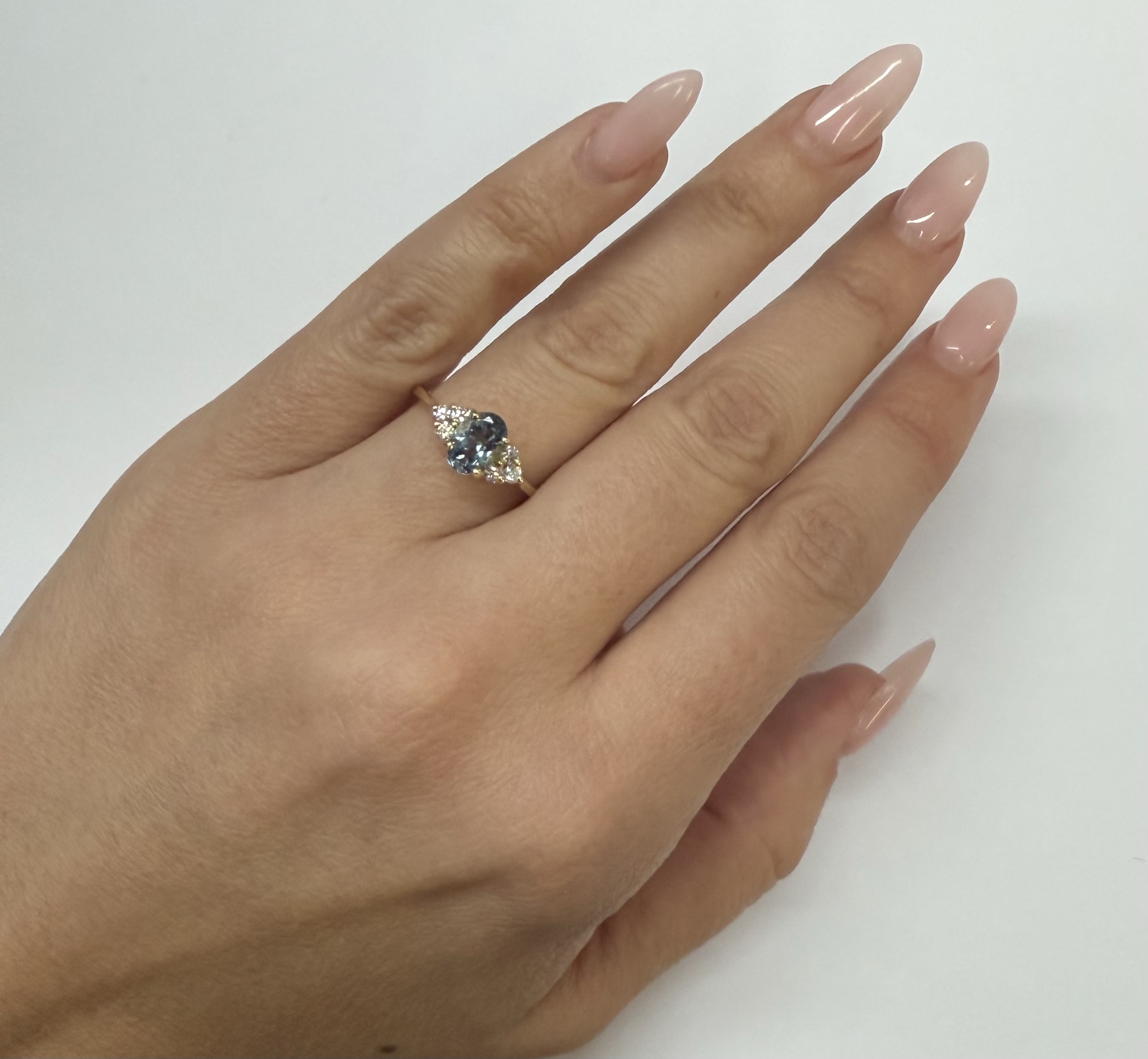 14k Yellow Gold Genuine .79 Cttw Aquamarine & Diamond Ring - Image 28