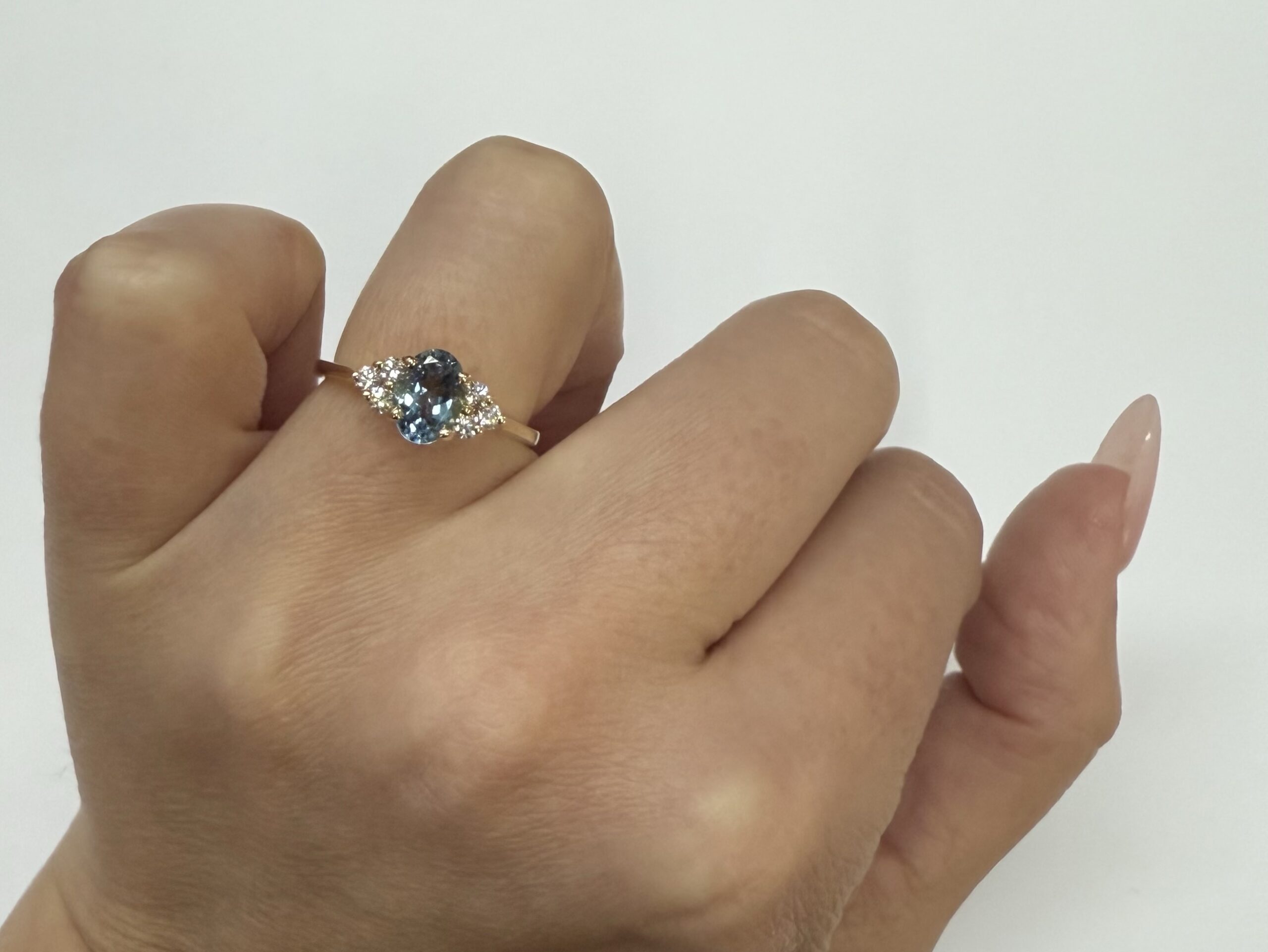 14k Yellow Gold Genuine .79 Cttw Aquamarine & Diamond Ring - Image 32