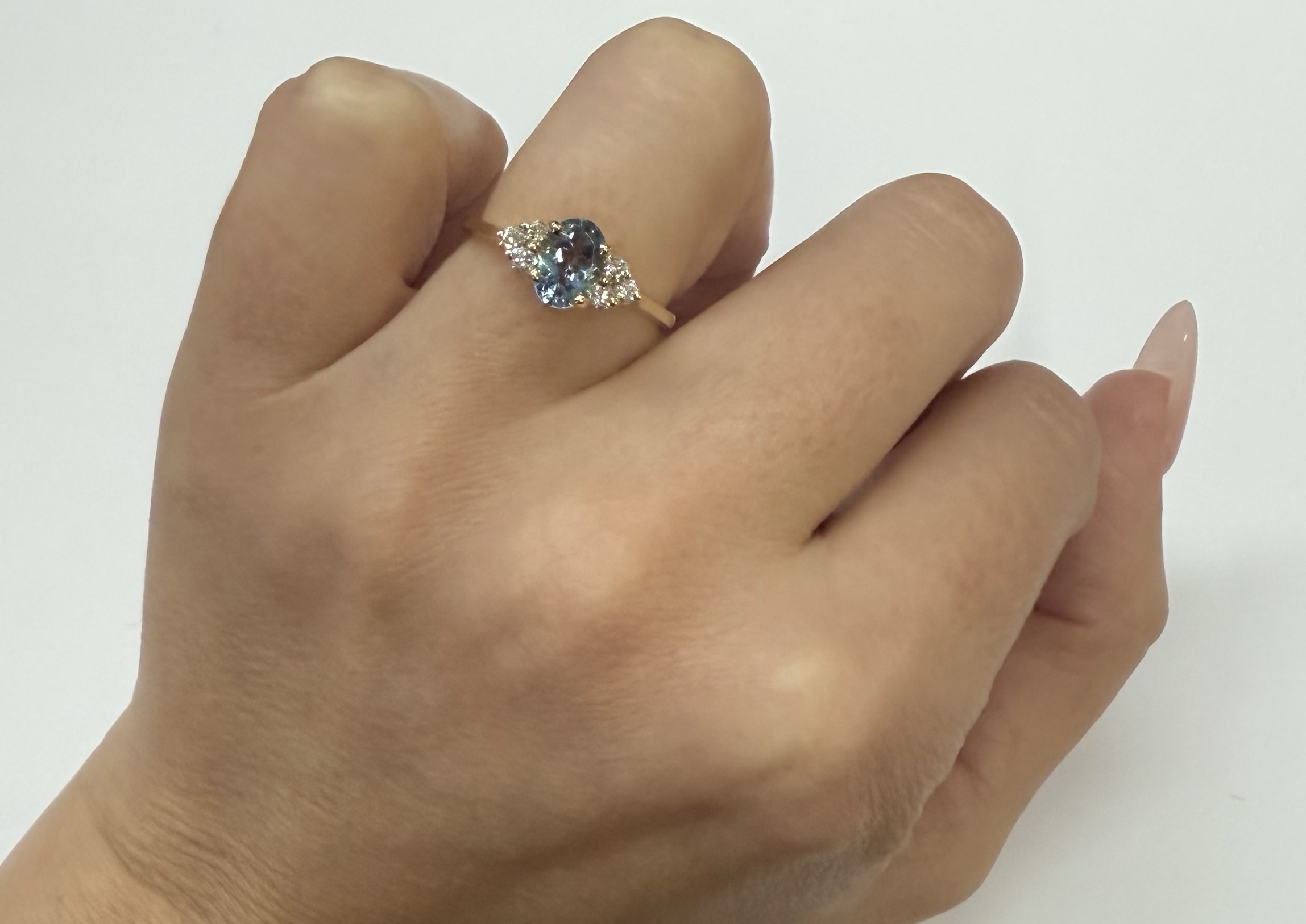 14k Yellow Gold Genuine .79 Cttw Aquamarine & Diamond Ring - Image 36