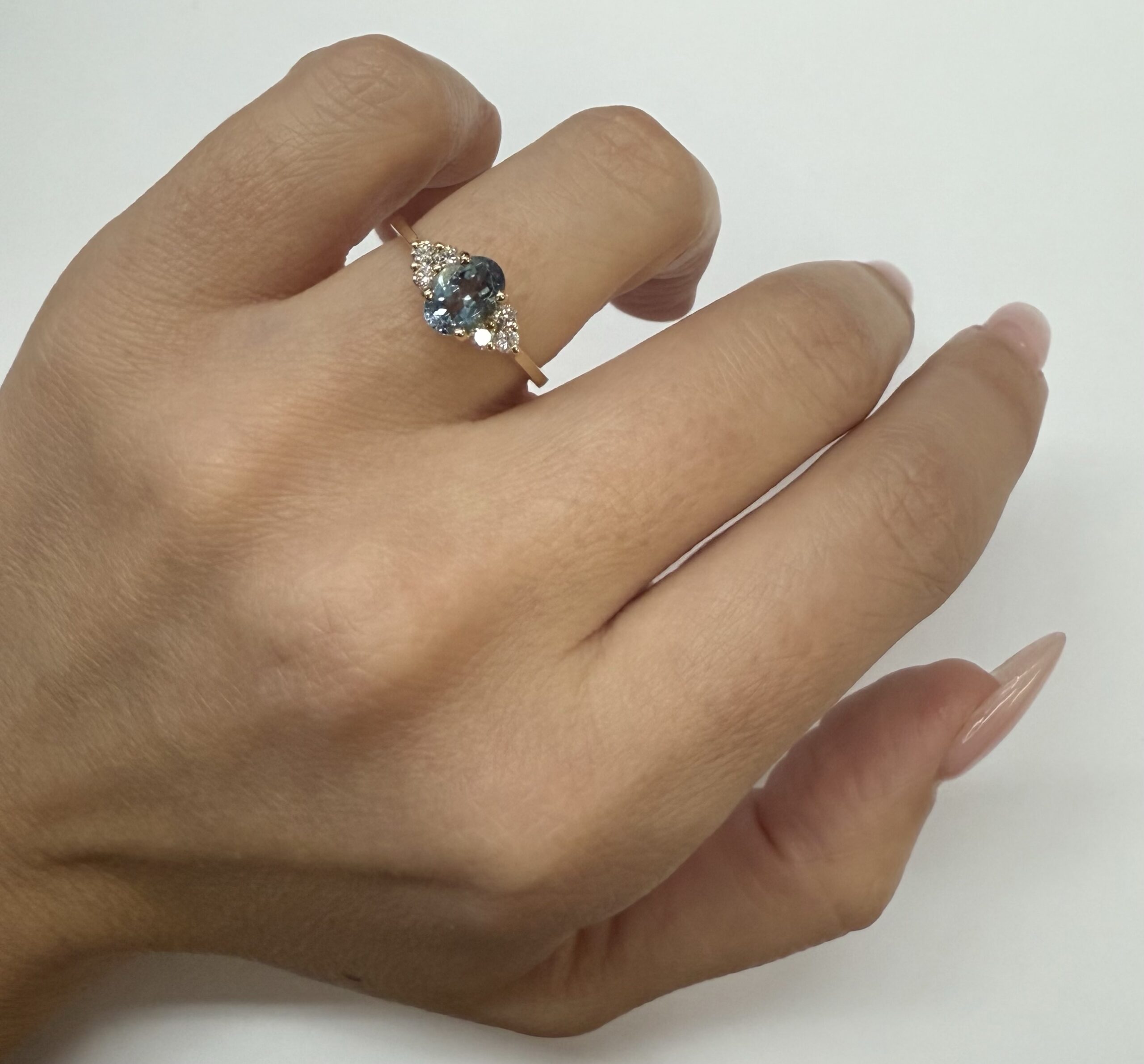 14k Yellow Gold Genuine .79 Cttw Aquamarine & Diamond Ring - Image 38