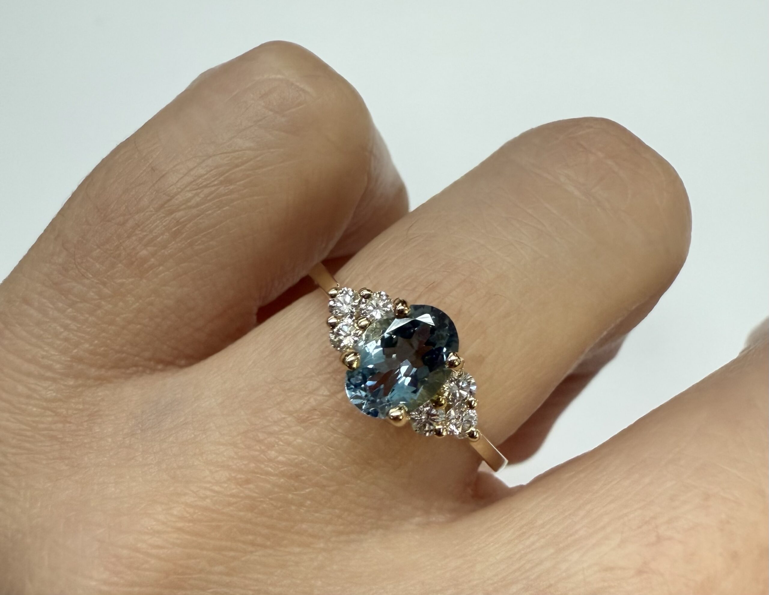 14k Yellow Gold Genuine .79 Cttw Aquamarine & Diamond Ring - Image 39