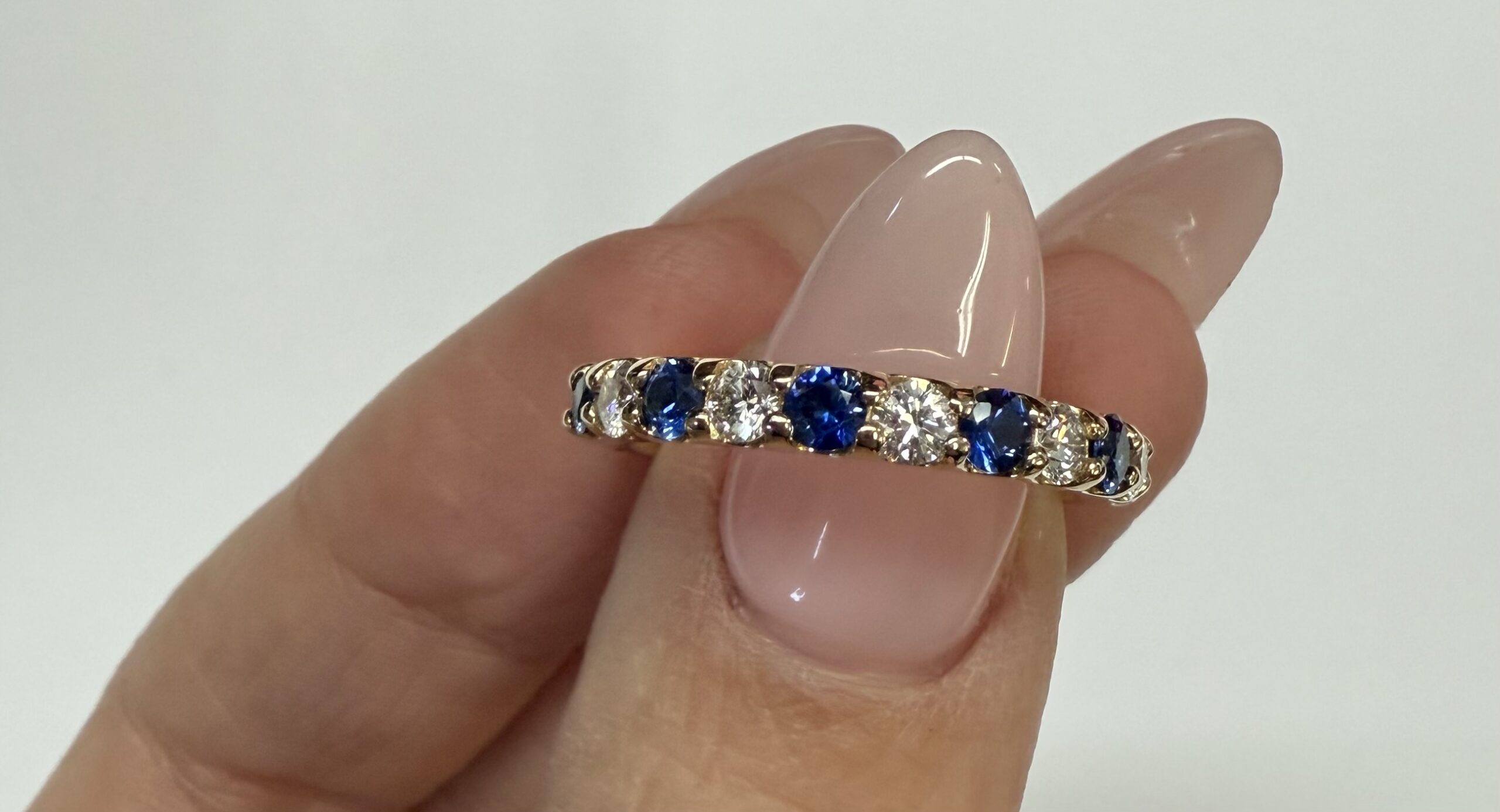 14k Yellow Gold Genuine .57 Cttw Sapphire & .38 Cttw Ring - Image 11