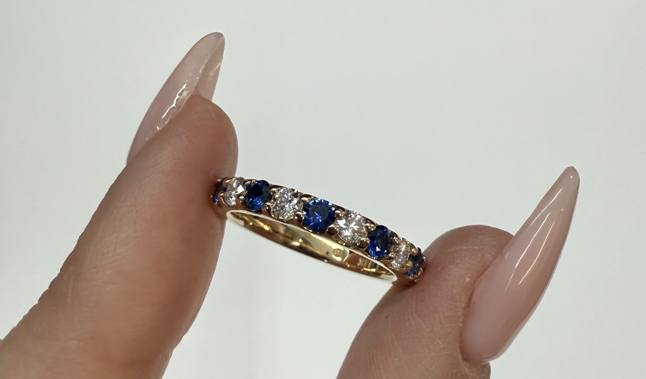 14k Yellow Gold Genuine .57 Cttw Sapphire & .38 Cttw Ring - Image 16