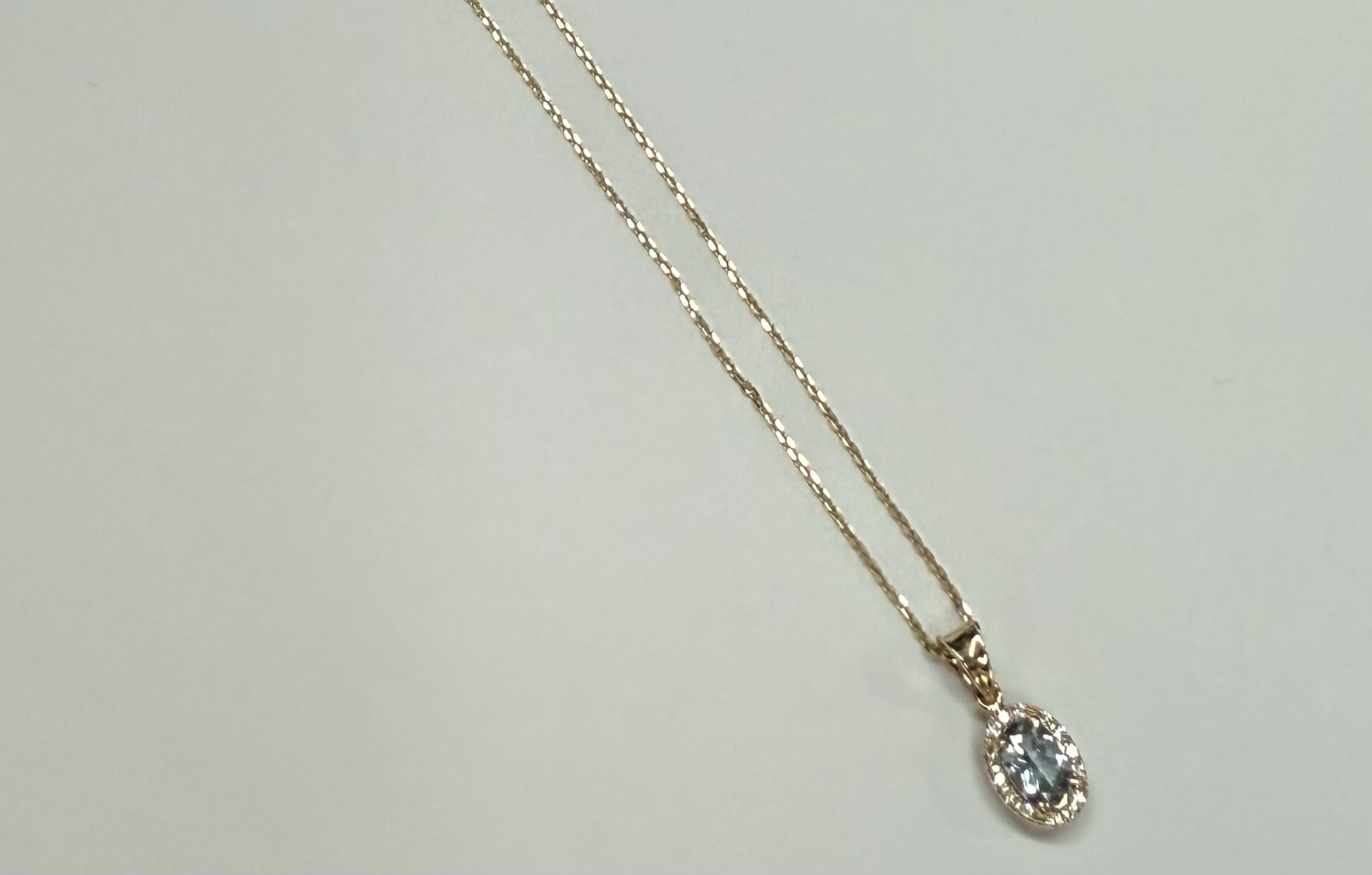 14k Yellow Gold Genuine .58 Cttw Aqumarine & Diamond Halo Pendant - Image 35