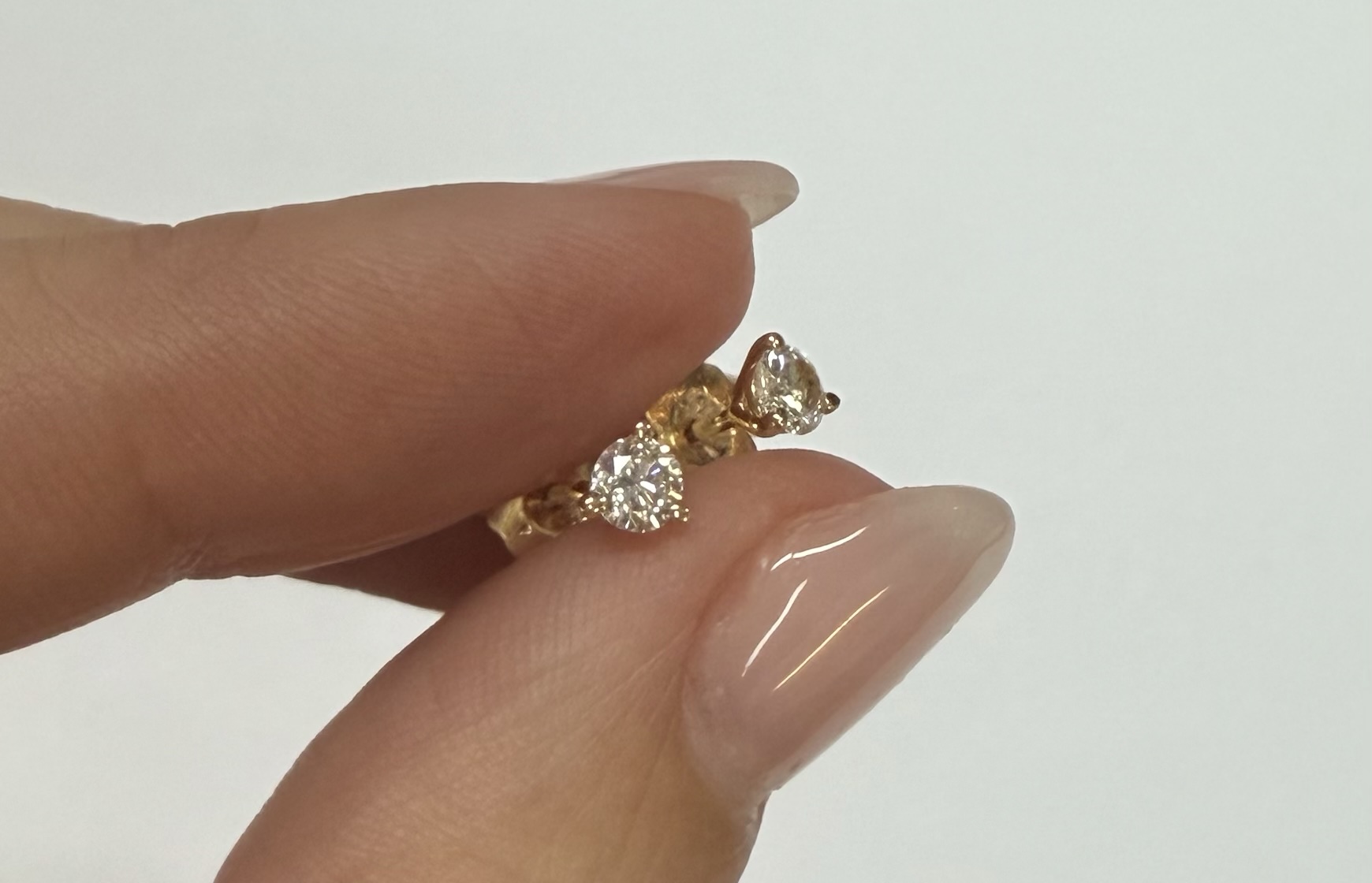 14k Yellow Gold 3 Prong Genuine .34 Cttw Round Brilliant Cut Diamond Stud Earrings - Image 10