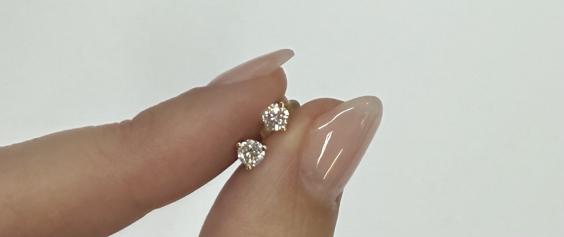 14k Yellow Gold 3 Prong Genuine .34 Cttw Round Brilliant Cut Diamond Stud Earrings - Image 12