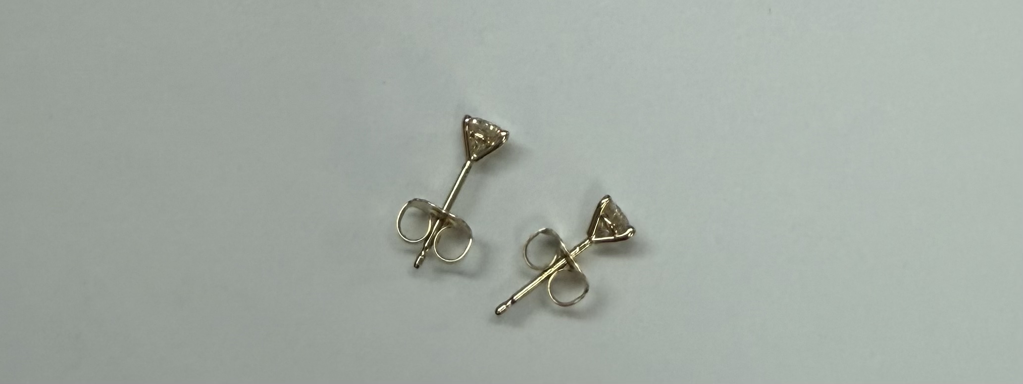 14k Yellow Gold 3 Prong Genuine .34 Cttw Round Brilliant Cut Diamond Stud Earrings - Image 24