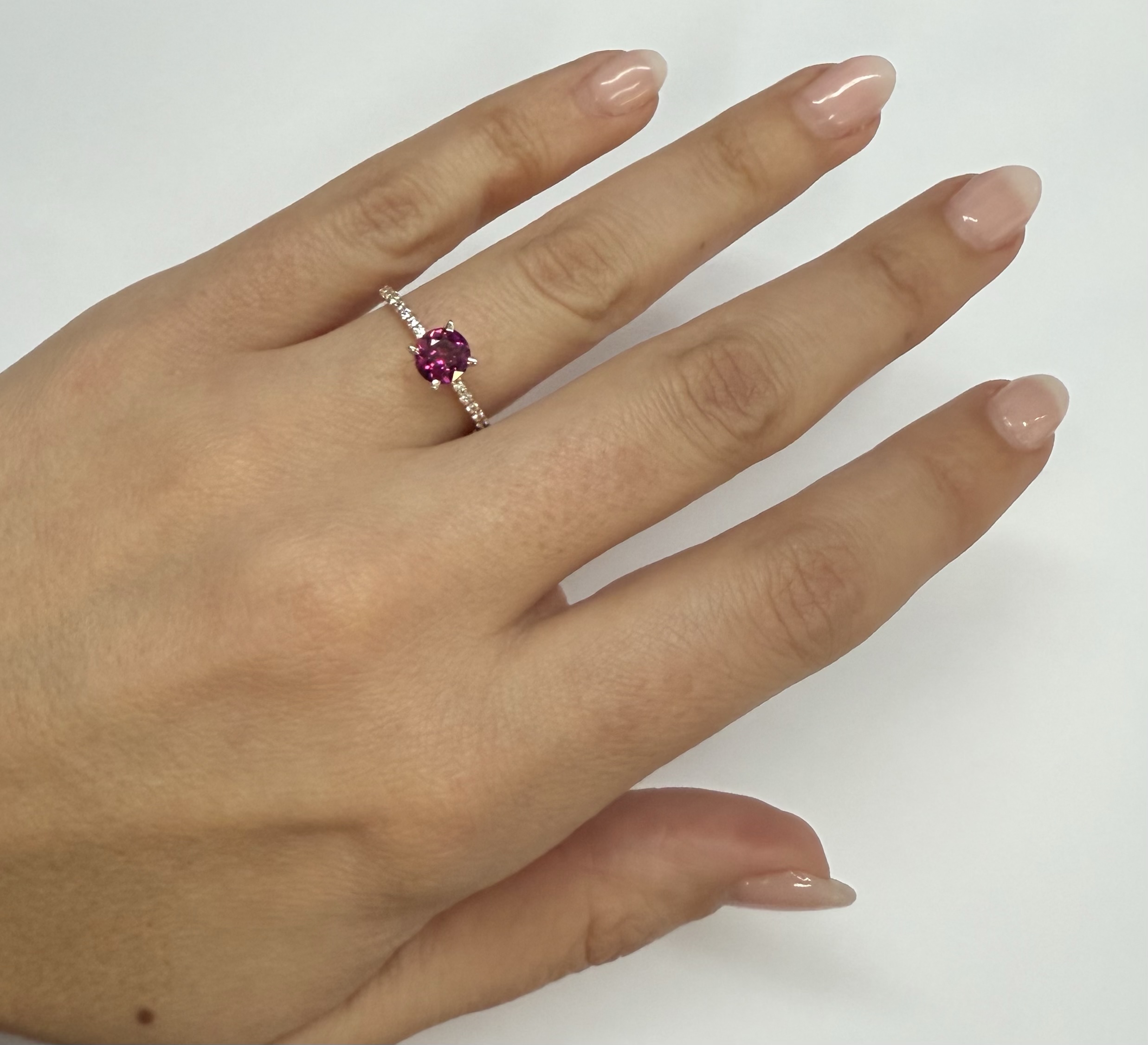 14k Rose & White Gold Genuine .76 Cttw Pink Tourmaline & .19 cttw Genuine Diamond Ring - Image 17
