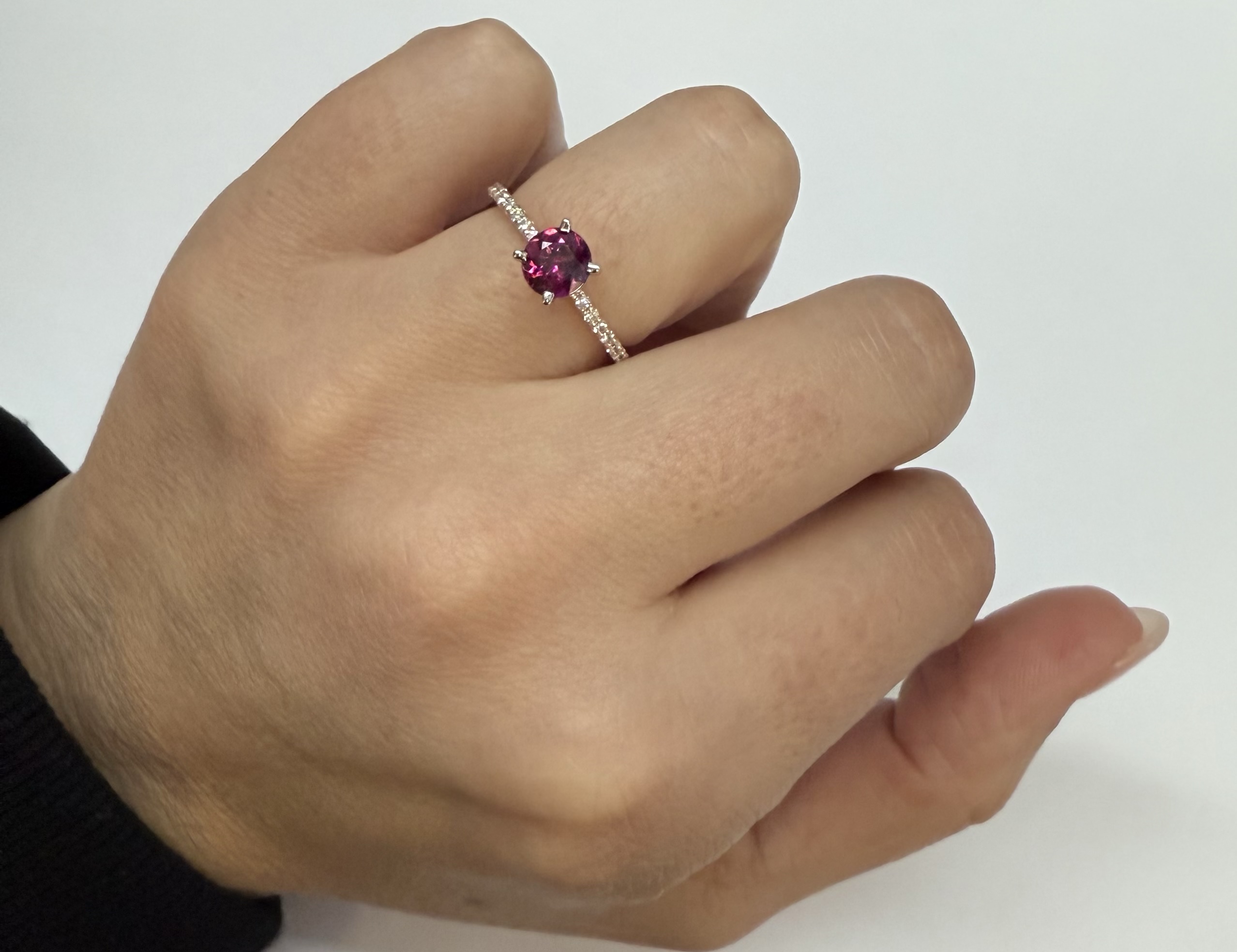 14k Rose & White Gold Genuine .76 Cttw Pink Tourmaline & .19 cttw Genuine Diamond Ring - Image 18