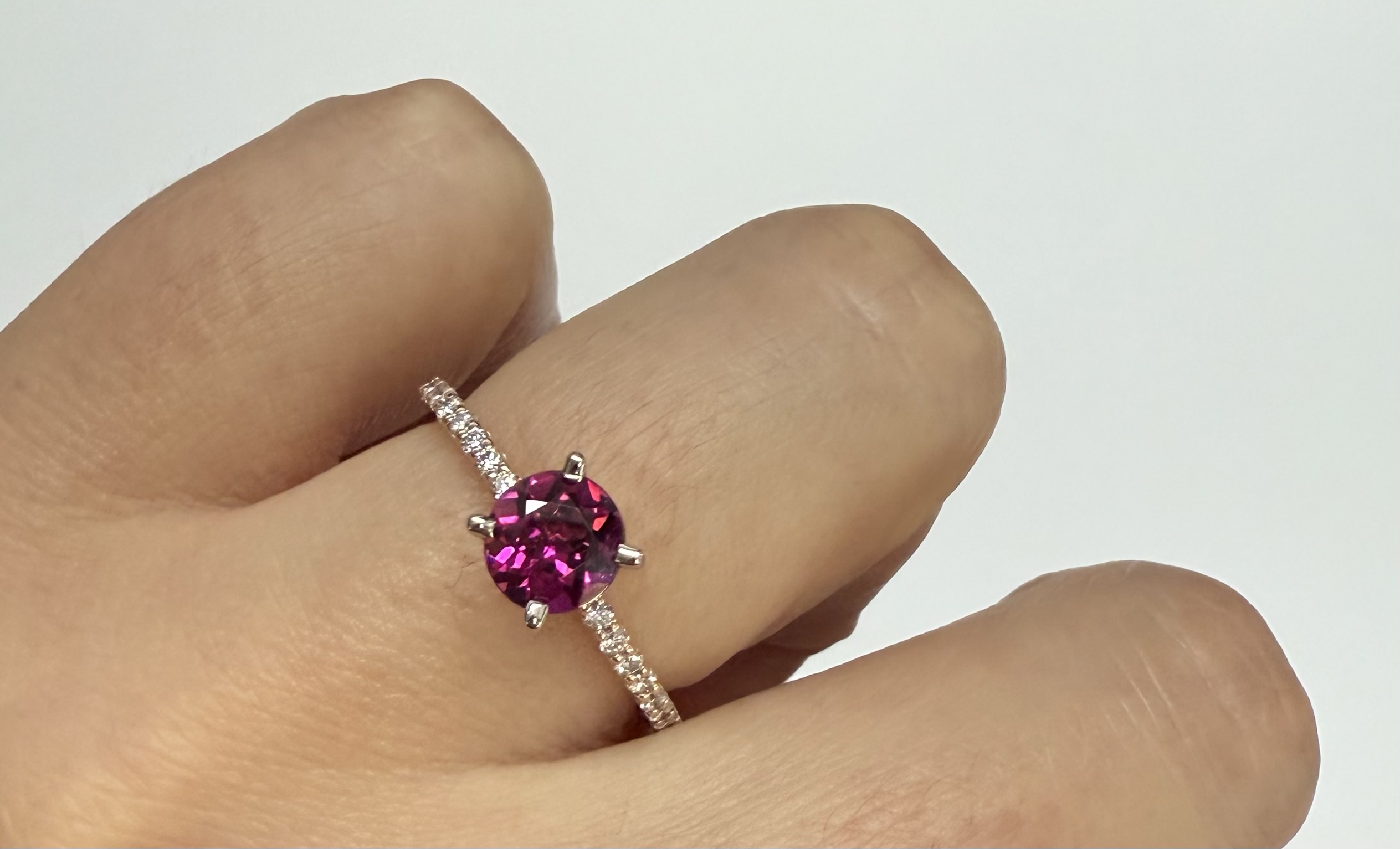 14k Rose & White Gold Genuine .76 Cttw Pink Tourmaline & .19 cttw Genuine Diamond Ring - Image 19