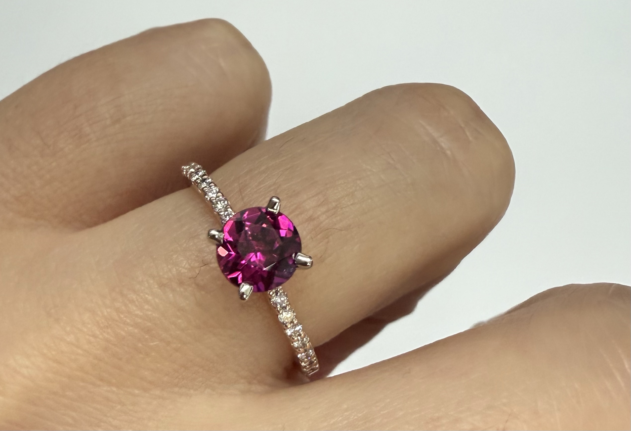 14k Rose & White Gold Genuine .76 Cttw Pink Tourmaline & .19 cttw Genuine Diamond Ring - Image 21