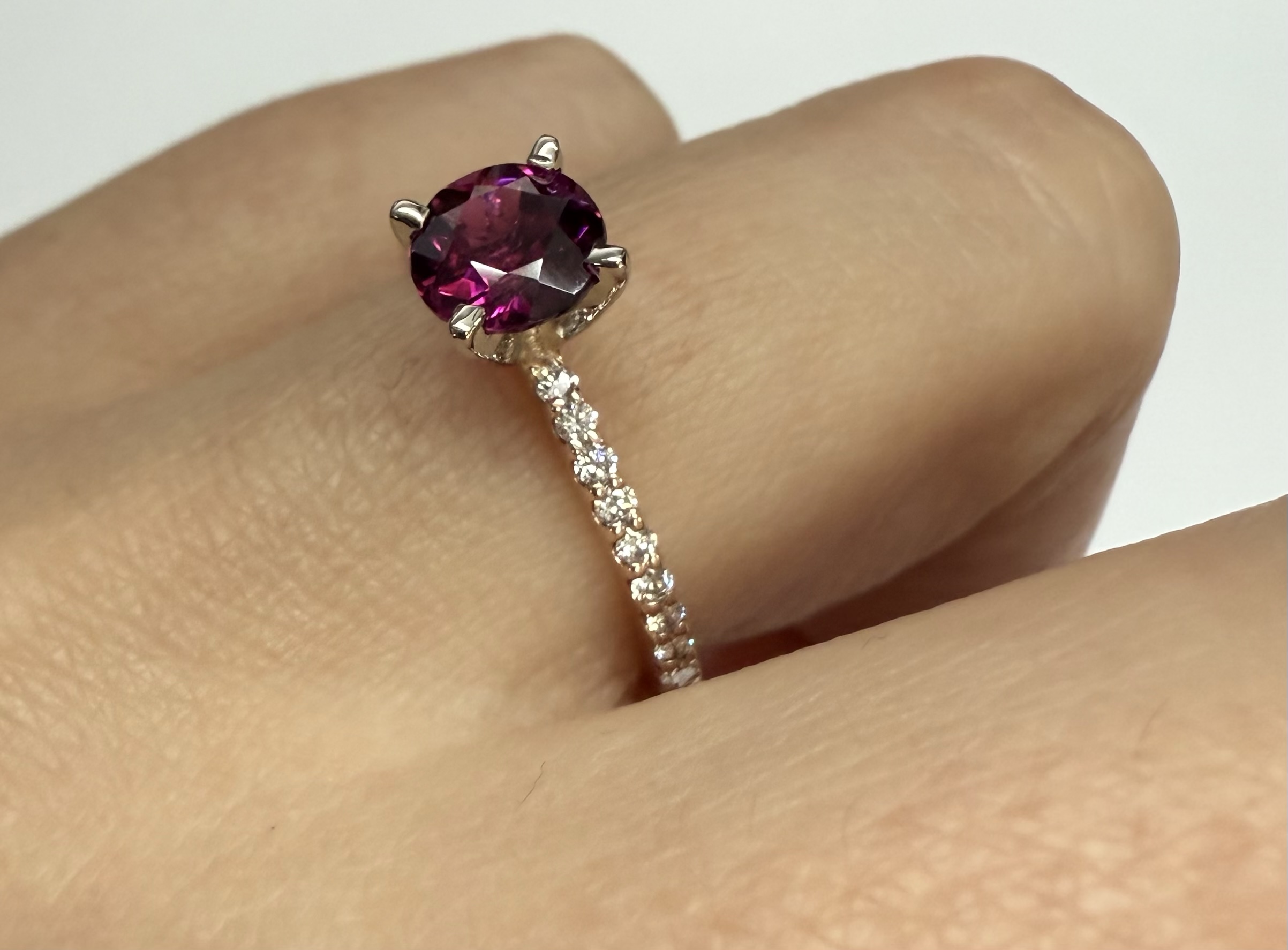 14k Rose & White Gold Genuine .76 Cttw Pink Tourmaline & .19 cttw Genuine Diamond Ring - Image 22