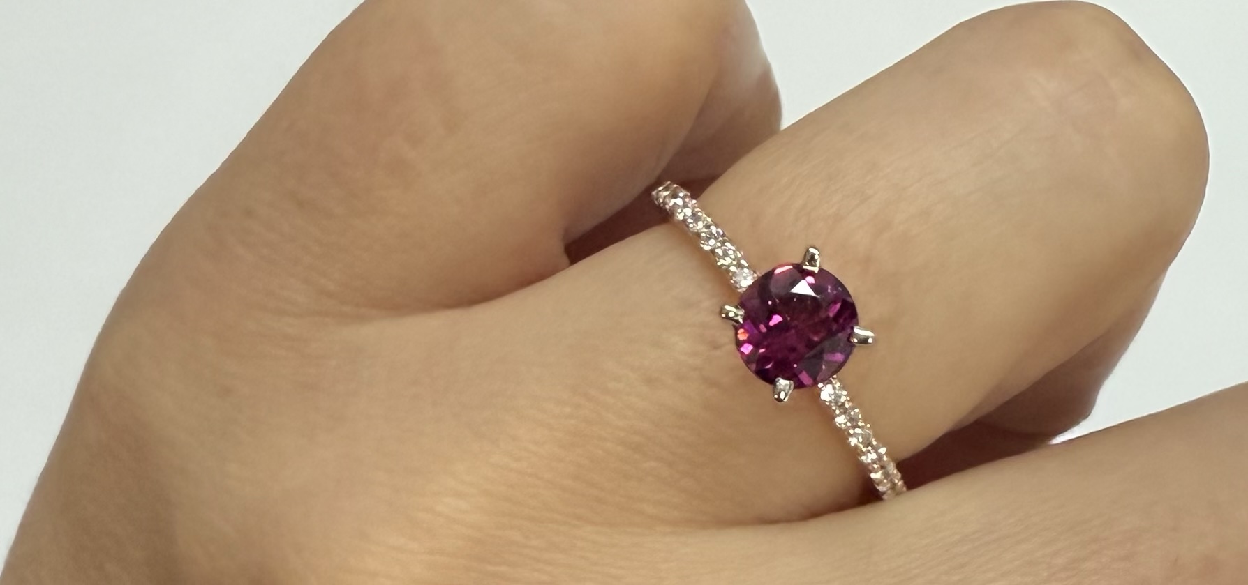 14k Rose & White Gold Genuine .76 Cttw Pink Tourmaline & .19 cttw Genuine Diamond Ring - Image 24