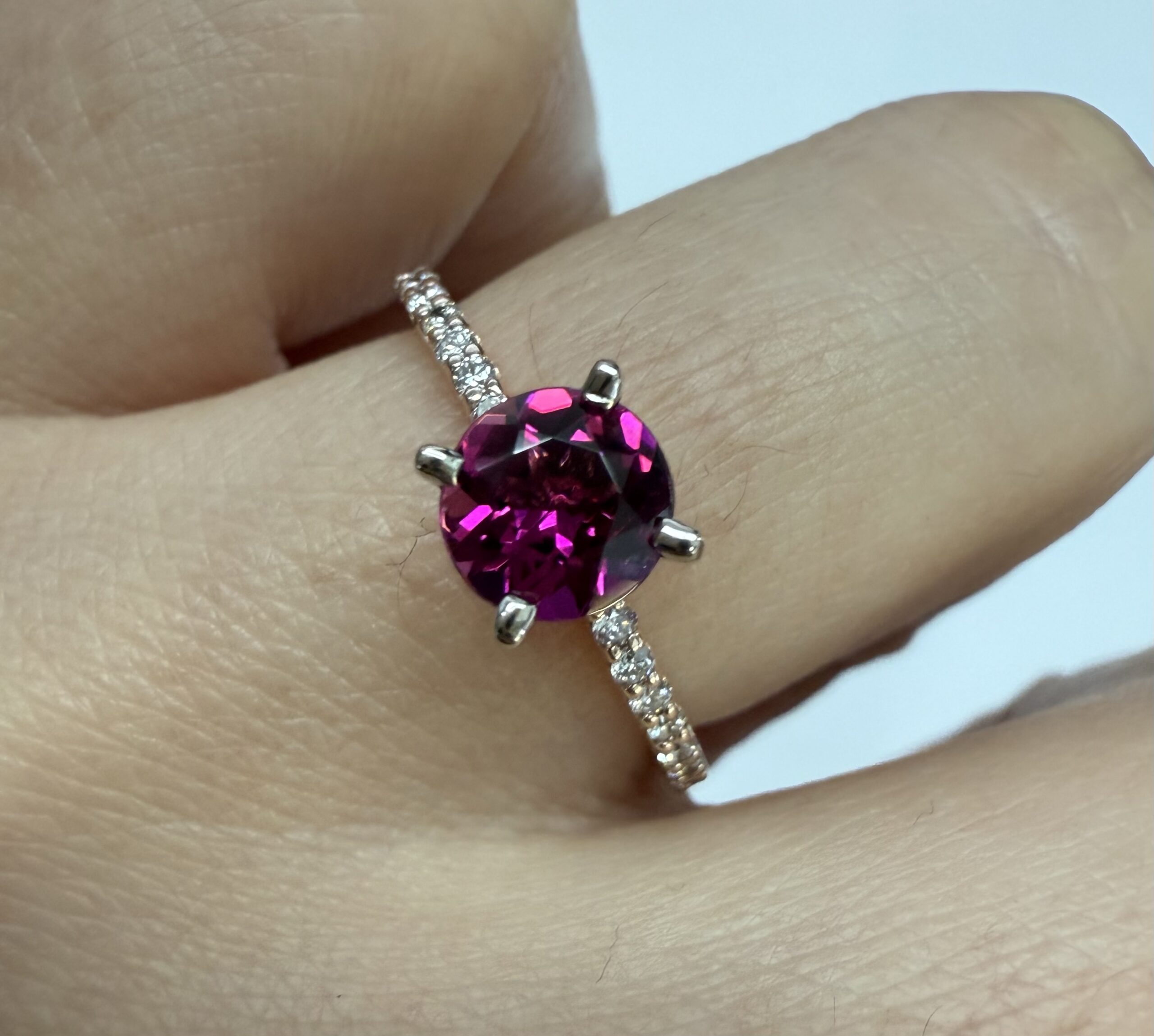 14k Rose & White Gold Genuine .76 Cttw Pink Tourmaline & .19 cttw Genuine Diamond Ring - Image 25