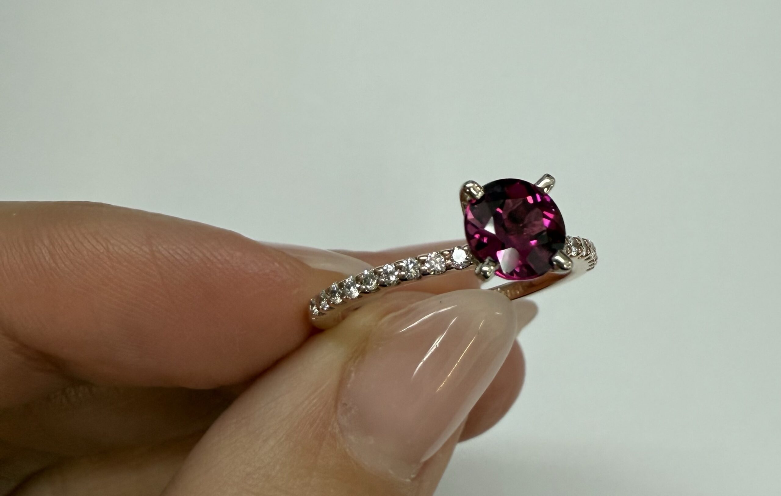 14k Rose & White Gold Genuine .76 Cttw Pink Tourmaline & .19 cttw Genuine Diamond Ring - Image 28