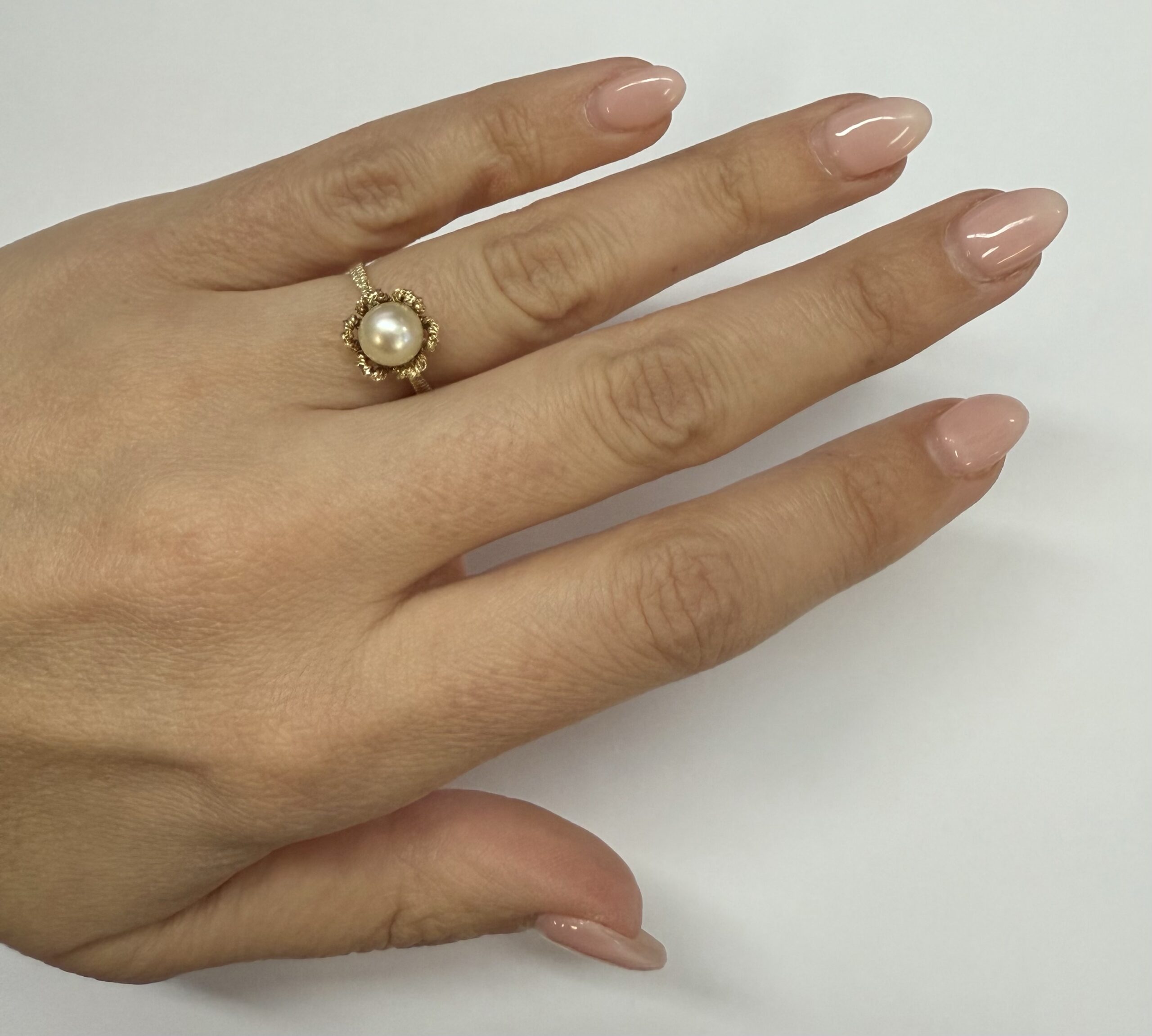 Vintage 14k Yellow Gold 6.5 MM Cultured Saltwater Pearl Ring - Image 22