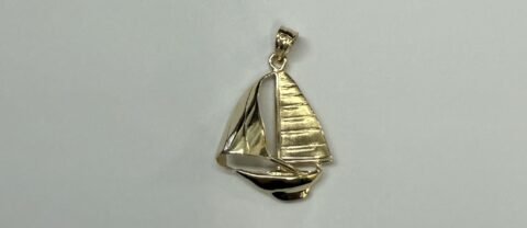 Vintage 14k Yellow Gold Sailboat Charm/Pendant