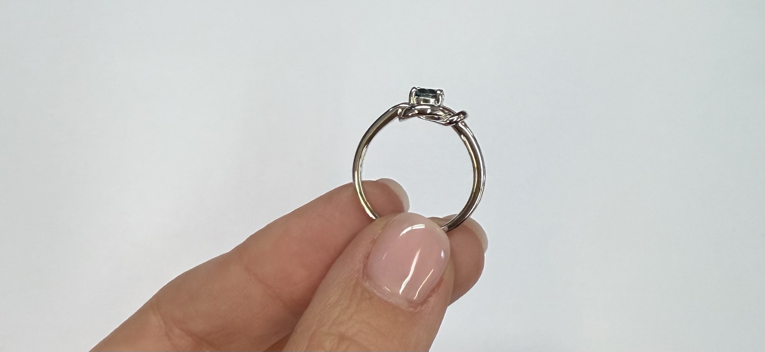 14k White Gold Genuine .47 Cttw Blue Diamond Ring - Image 17