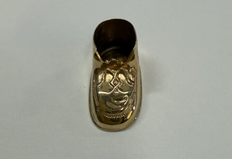 Vintage 14k Yellow Gold Large Baby Bootie Charm