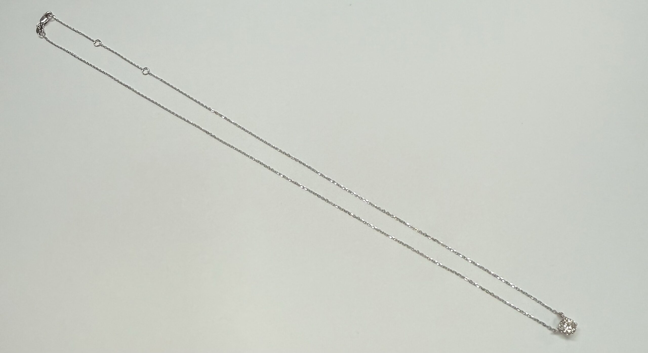 14k White Gold Genuine .42 Cttw Round Brilliant Cut Diamond Fixed Basket Pendant - Image 12