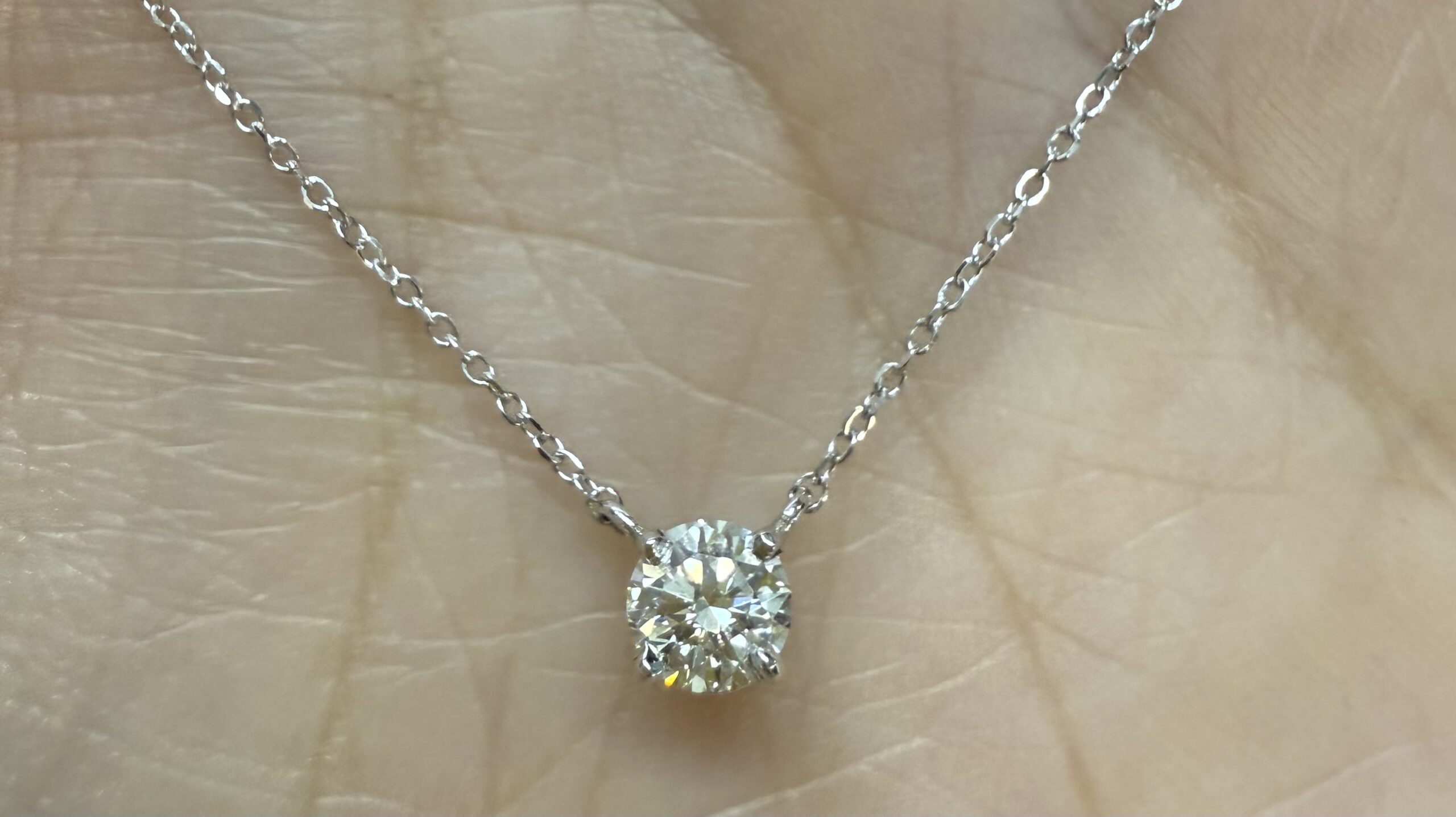 14k White Gold Genuine .42 Cttw Round Brilliant Cut Diamond Fixed Basket Pendant - Image 19