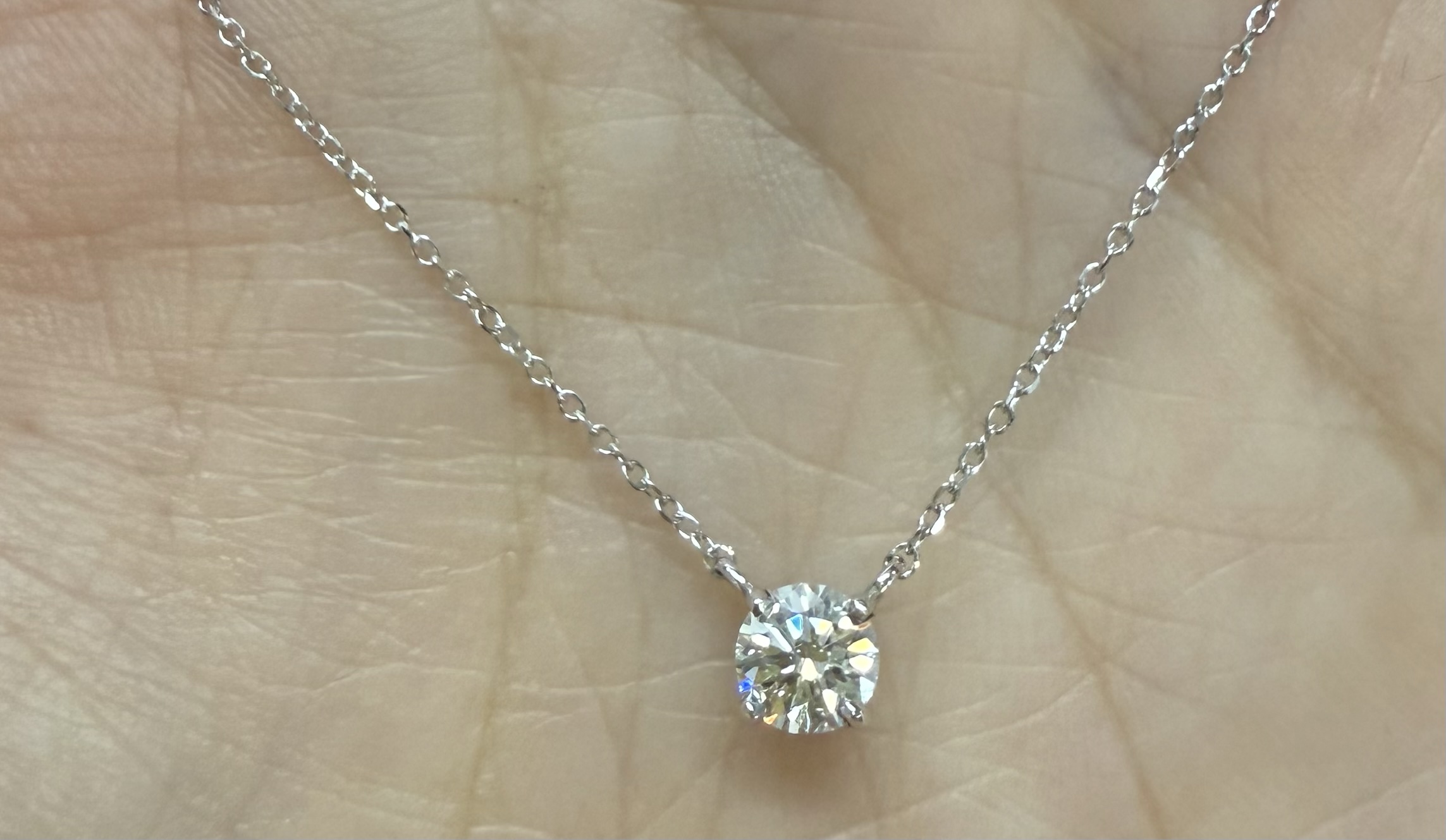 14k White Gold Genuine .42 Cttw Round Brilliant Cut Diamond Fixed Basket Pendant - Image 22