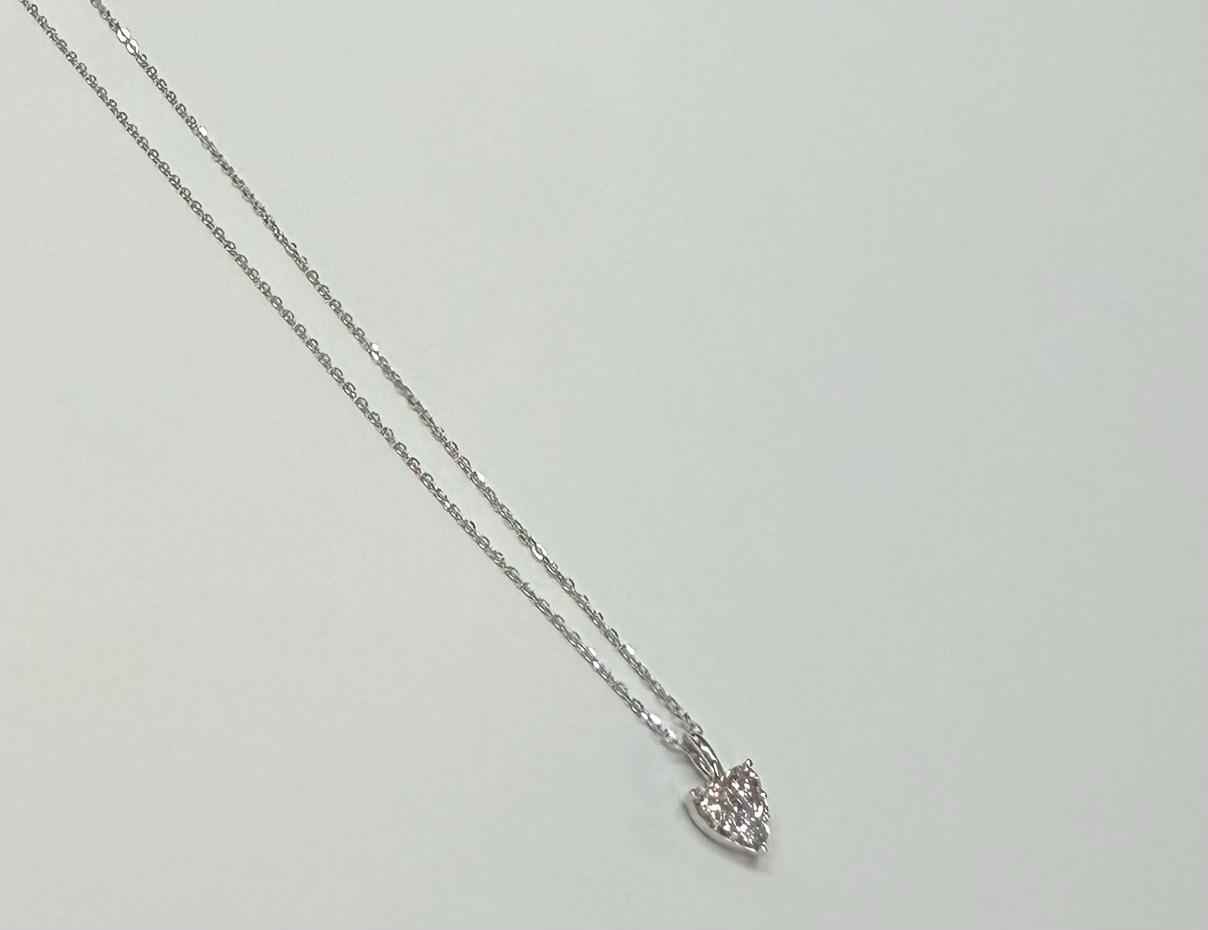 14k White Gold Genuine .22 Cttw Round Brilliant Cut Diamond Heart Shaped Cluster Pendant - Image 24