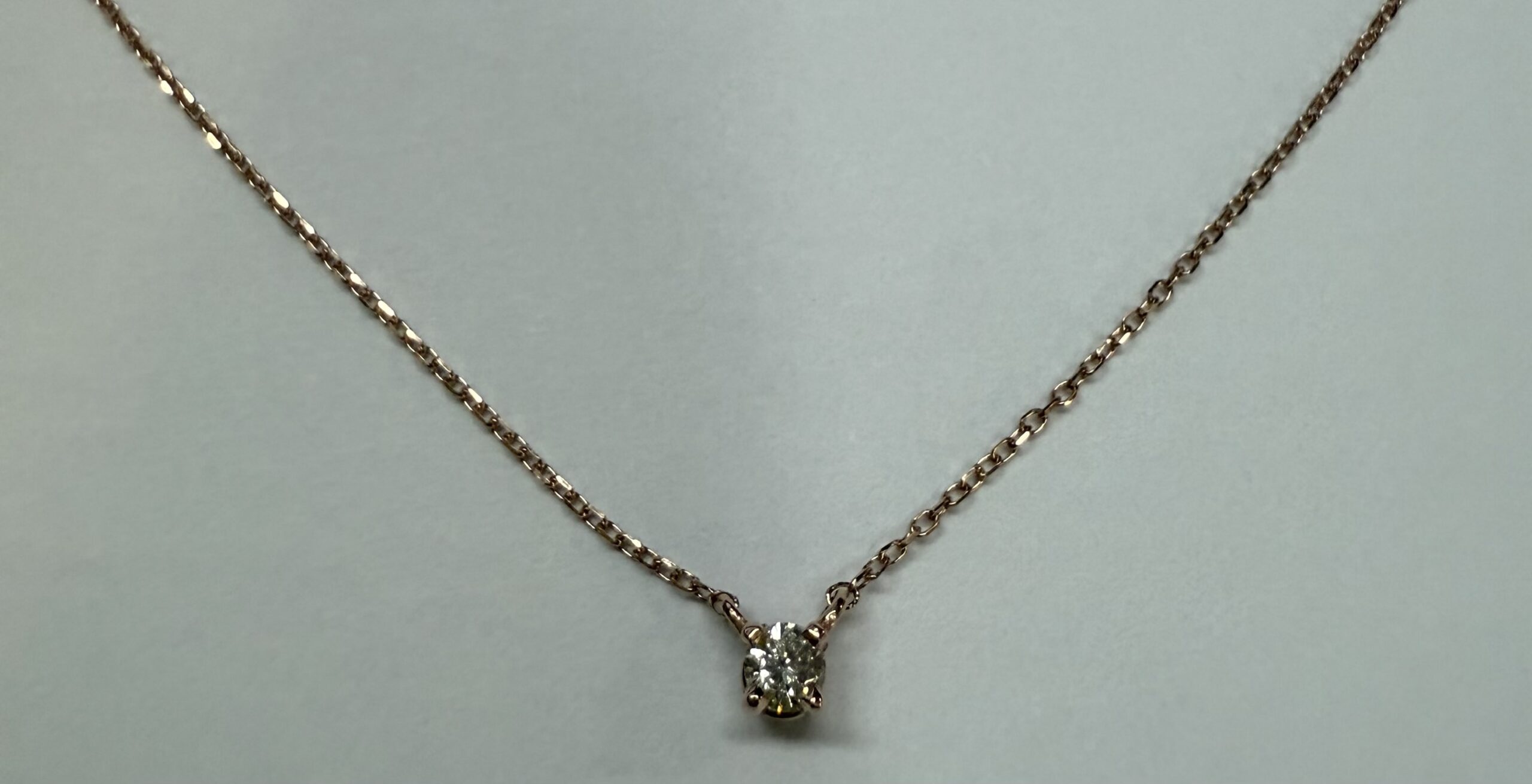 14k Rose Gold Genuine .10 Cttw Round Brilliant Cut Diamond Fixed Basket Set Pendant - Image 10