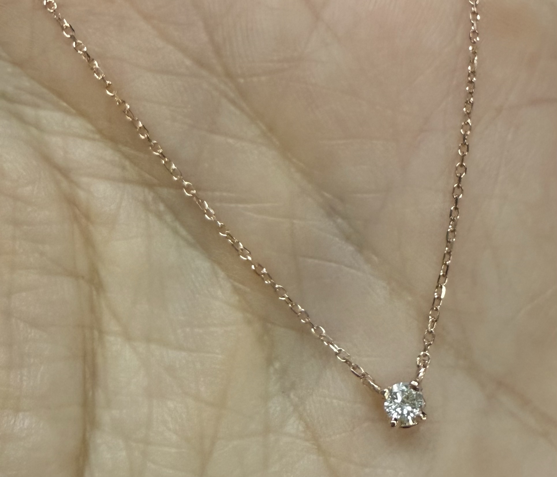 14k Rose Gold Genuine .10 Cttw Round Brilliant Cut Diamond Fixed Basket Set Pendant - Image 3